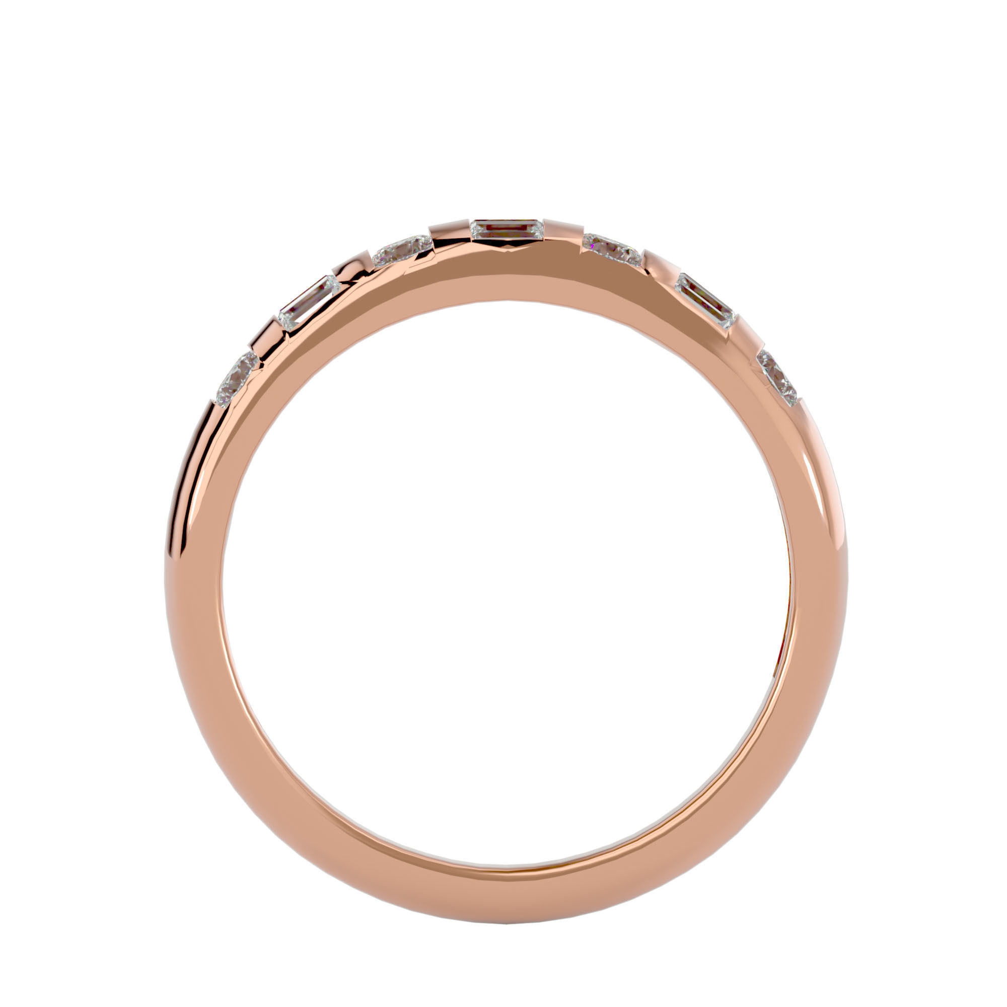 Eternity Band Diamond Ring with 360 View animation 3D print model_6