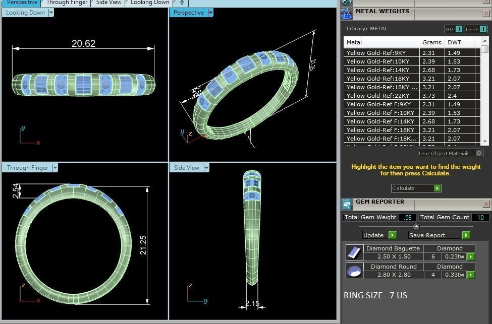 Eternity Band Diamond Ring with 360 View animation 3D print model_8