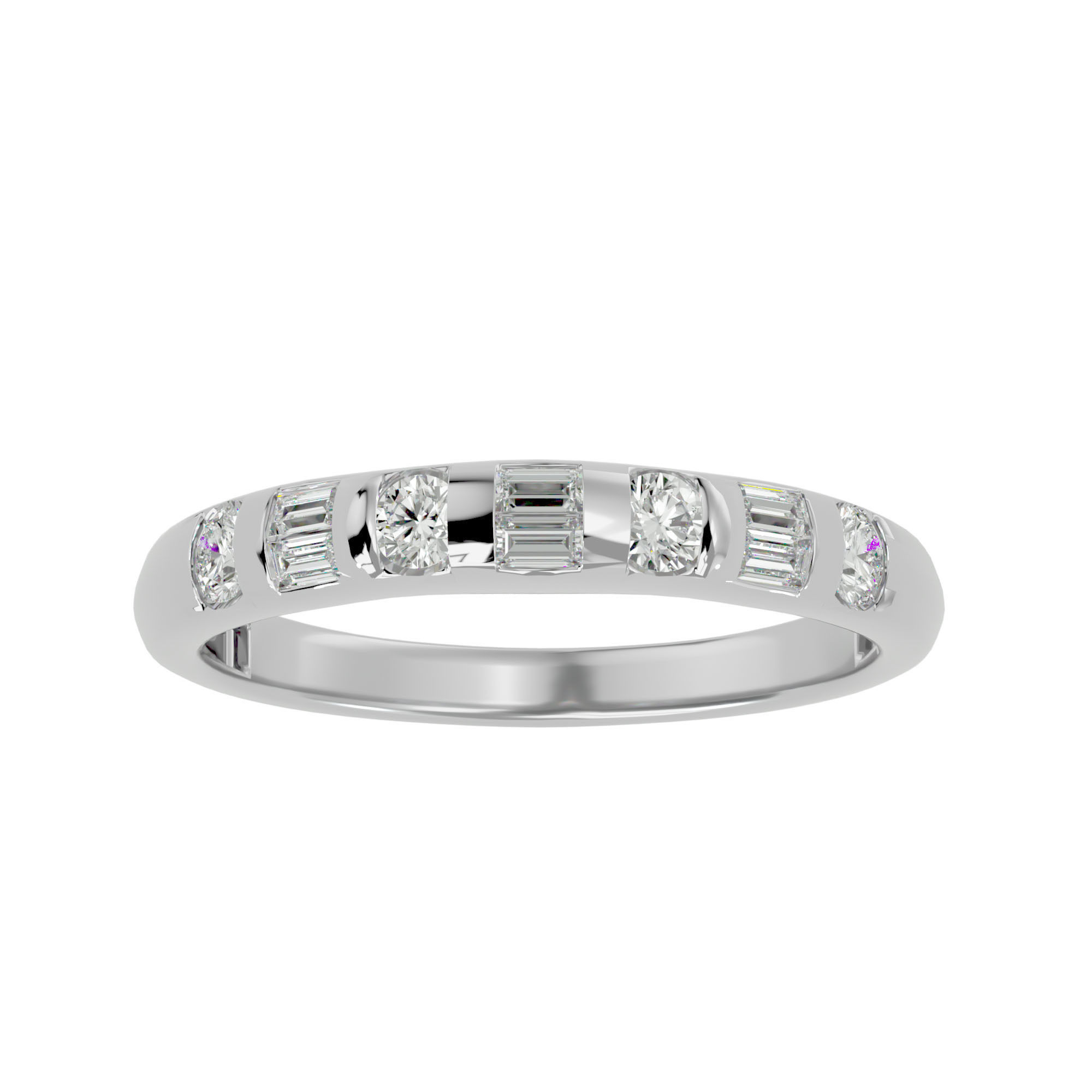 Eternity Band Diamond Ring with 360 View animation 3D print model_3