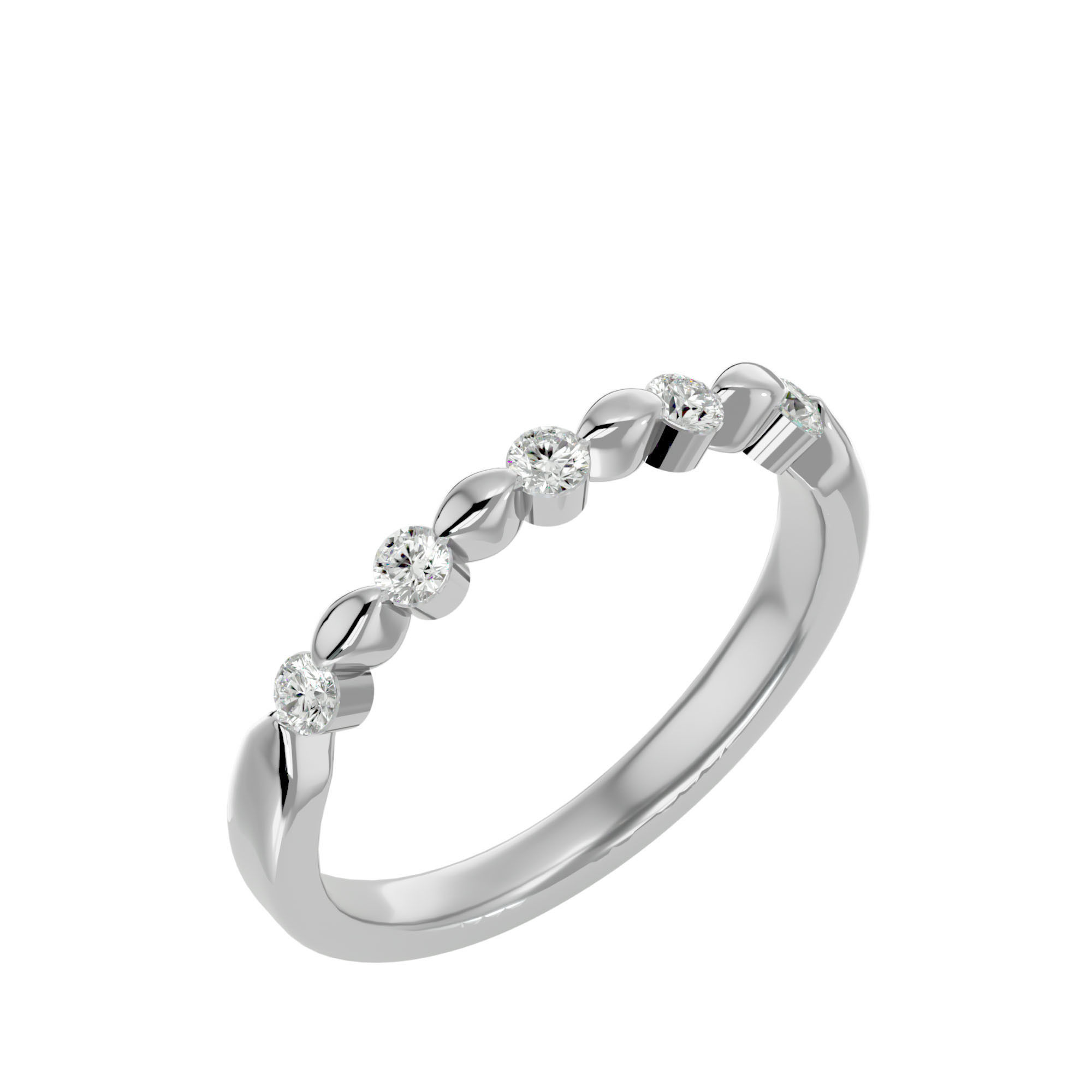 Eternity Band Diamond Ring with 360 View animation 3D print model_11