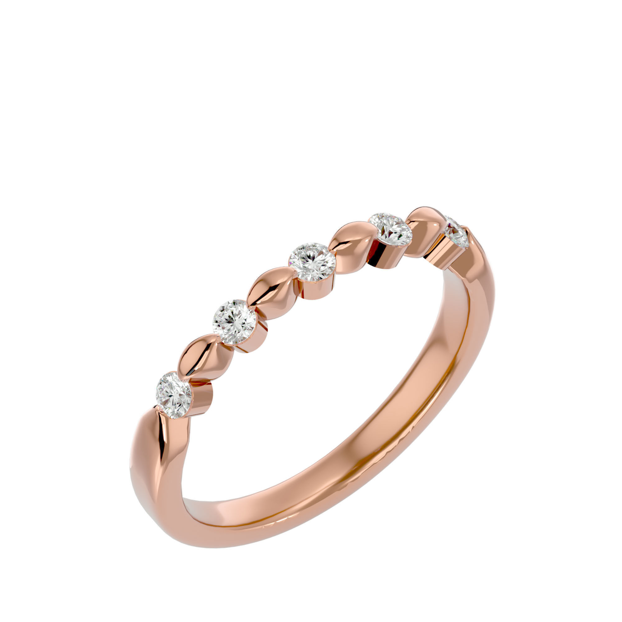 Eternity Band Diamond Ring with 360 View animation 3D print model_13