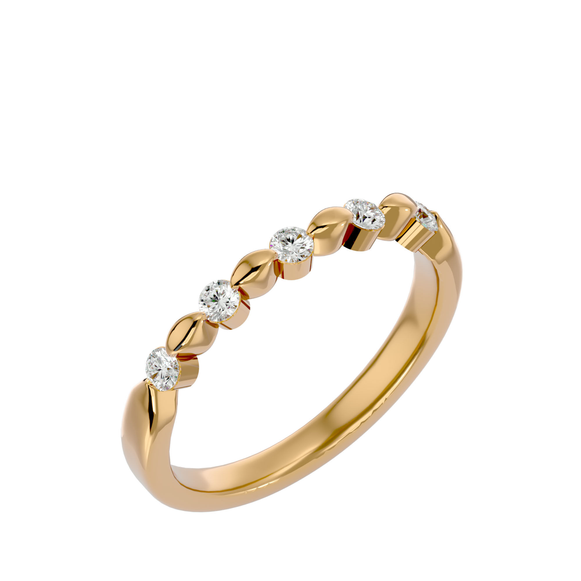 Eternity Band Diamond Ring with 360 View animation 3D print model_12