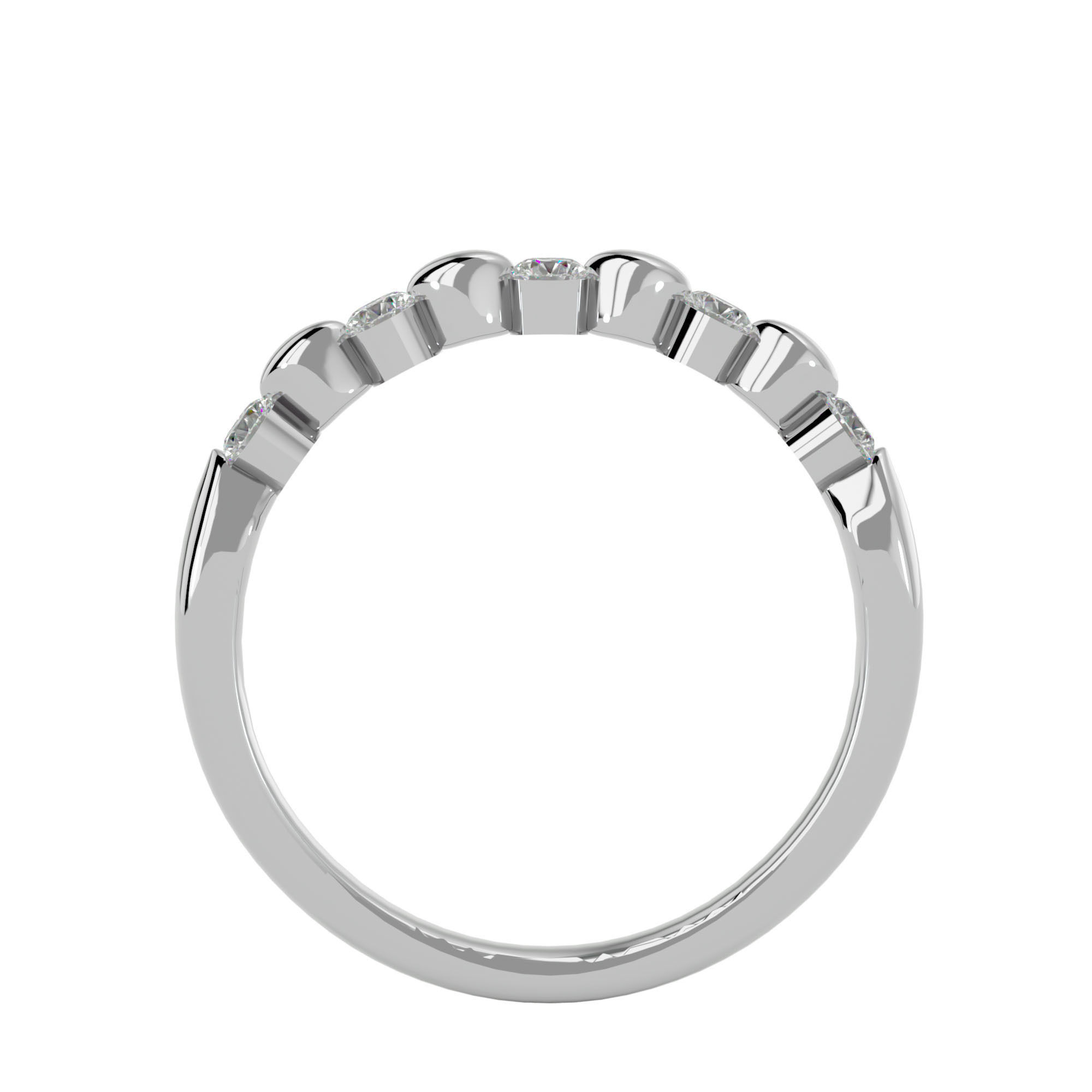 Eternity Band Diamond Ring with 360 View animation 3D print model_5