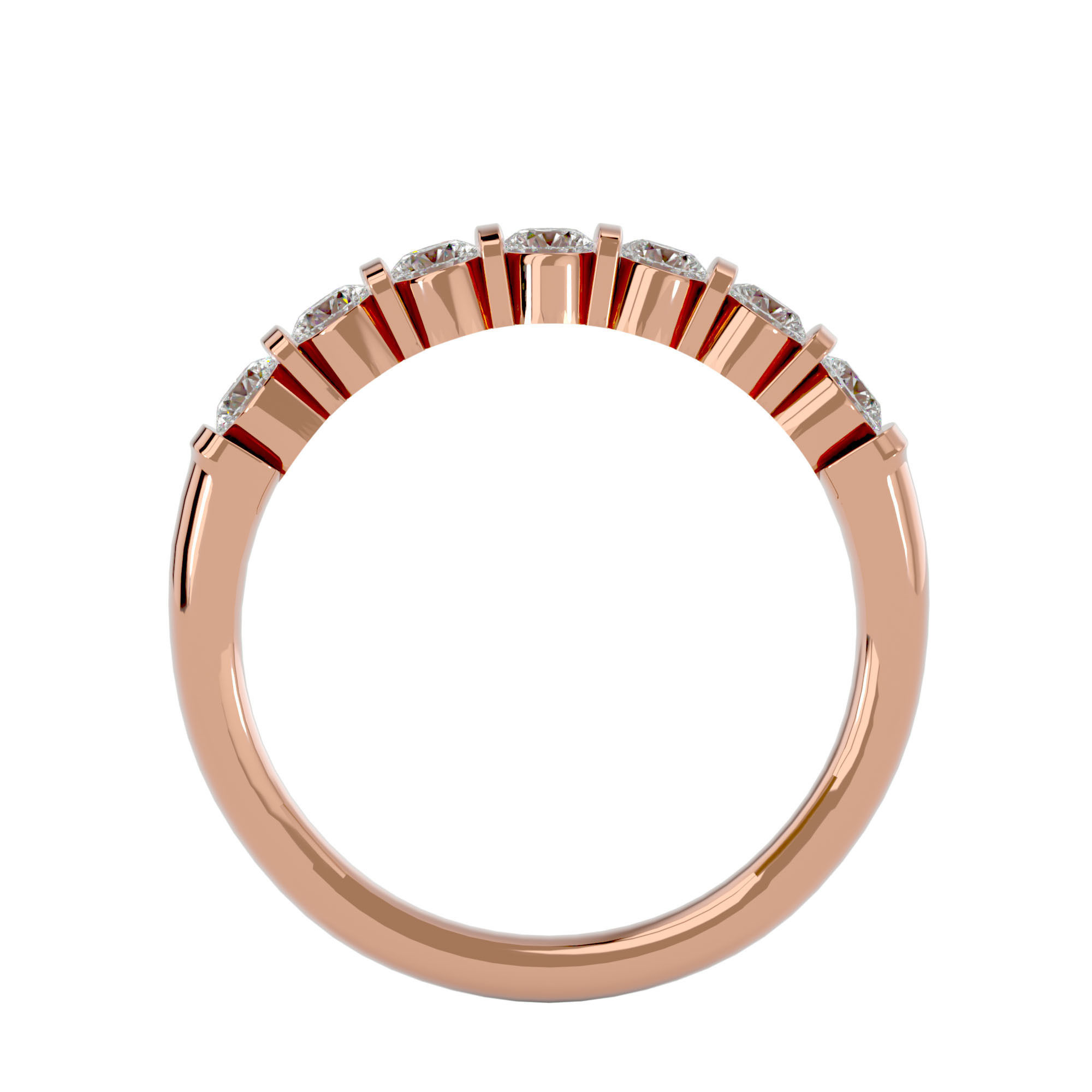 Eternity Band Diamond Ring with 360 View animation 3D print model_7