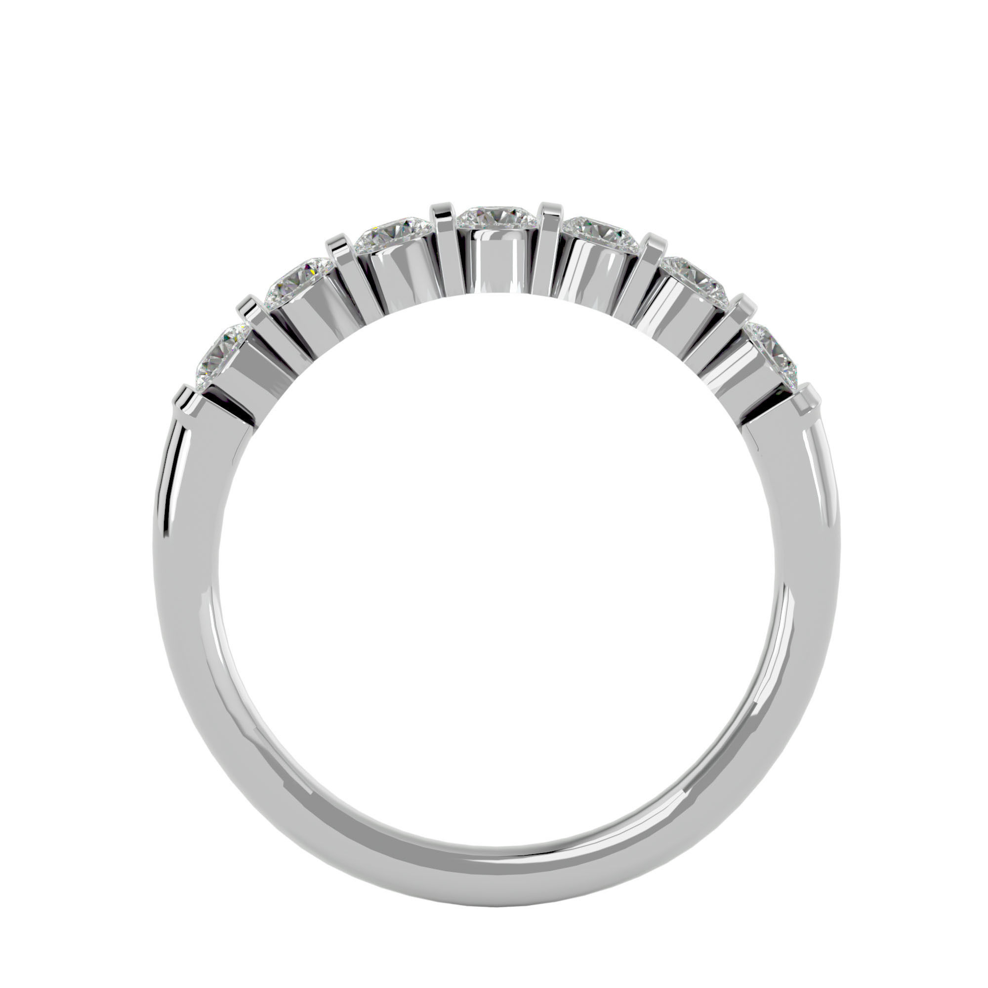 Eternity Band Diamond Ring with 360 View animation 3D print model_5