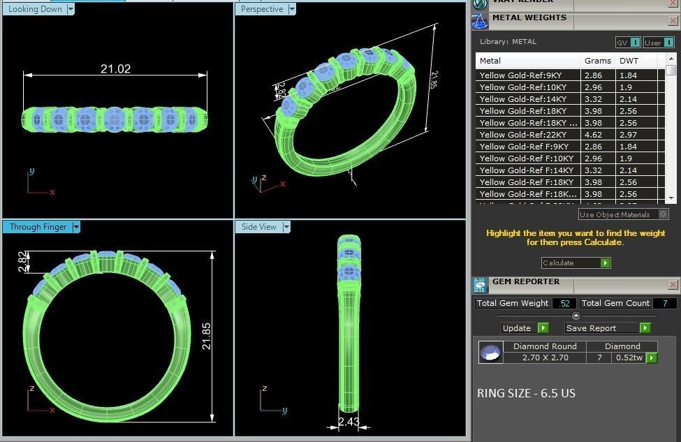 Eternity Band Diamond Ring with 360 View animation 3D print model_4
