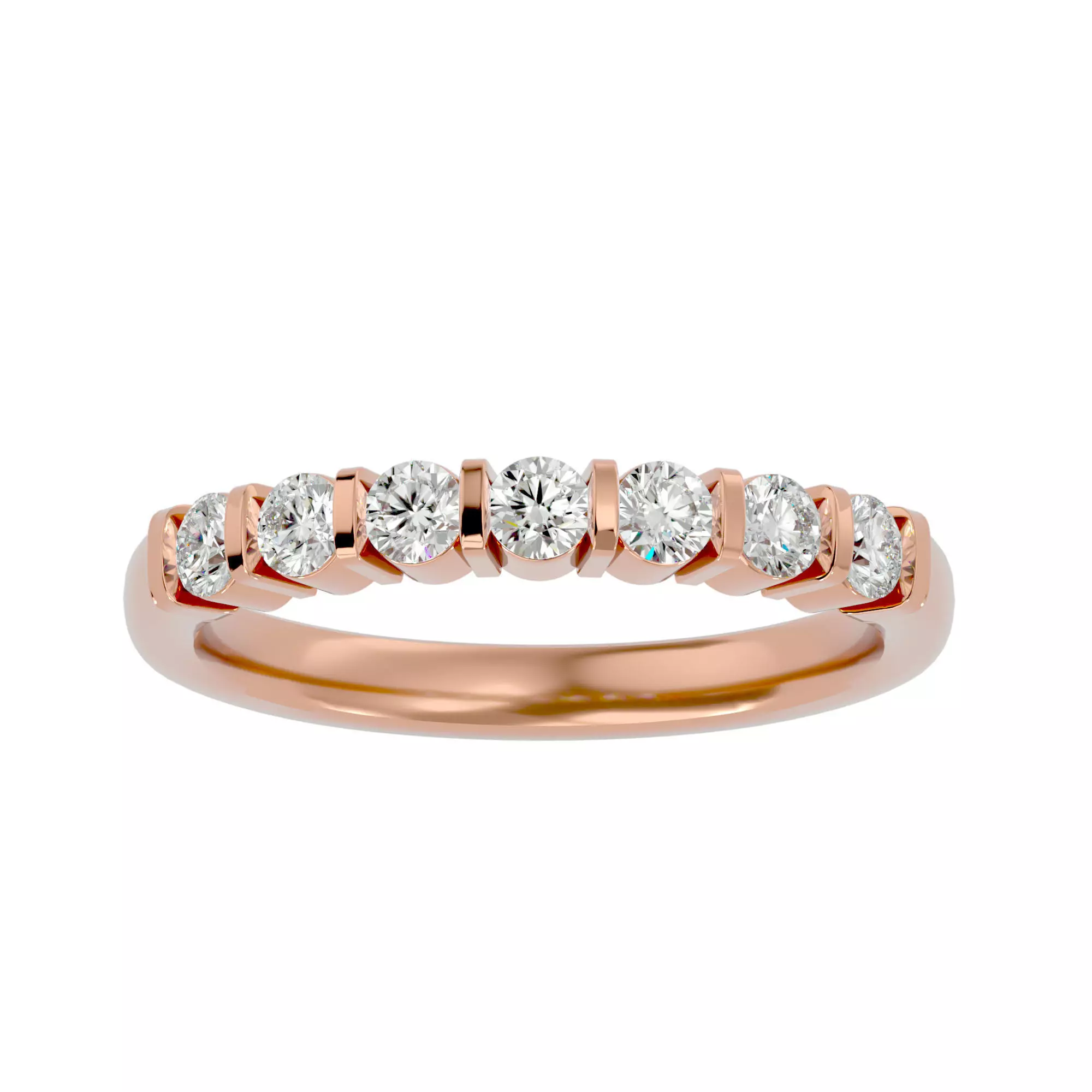 Eternity Band Diamond Ring with 360 View animation 3D print model_0