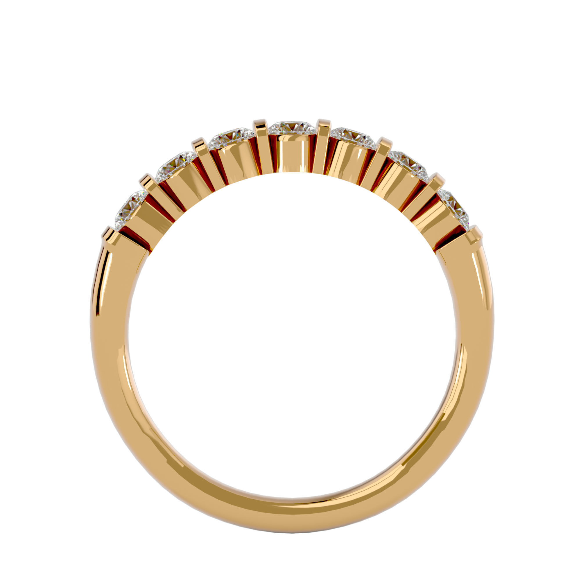 Eternity Band Diamond Ring with 360 View animation 3D print model_6