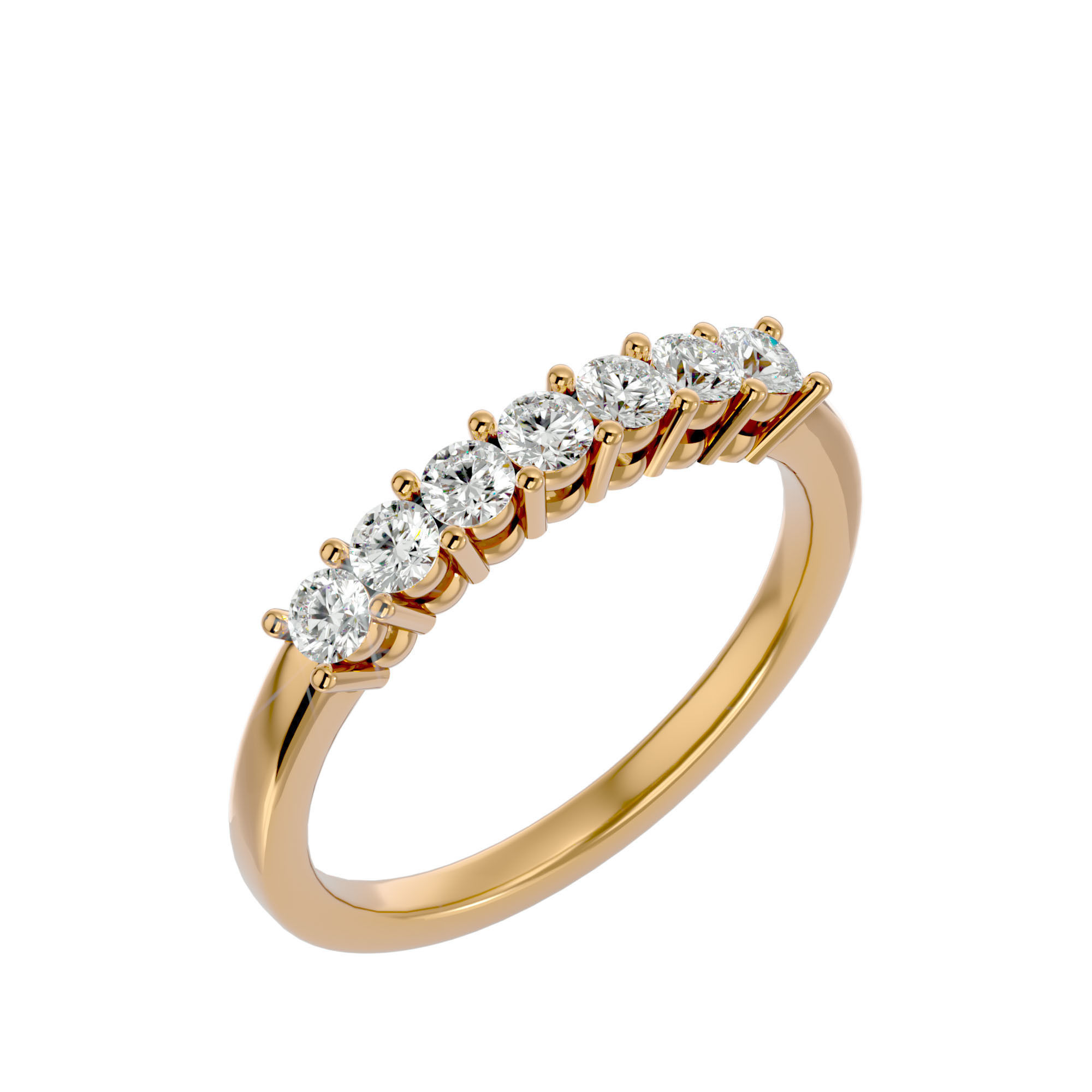 Eternity Band Diamond Ring with 360 View animation 3D print model_12