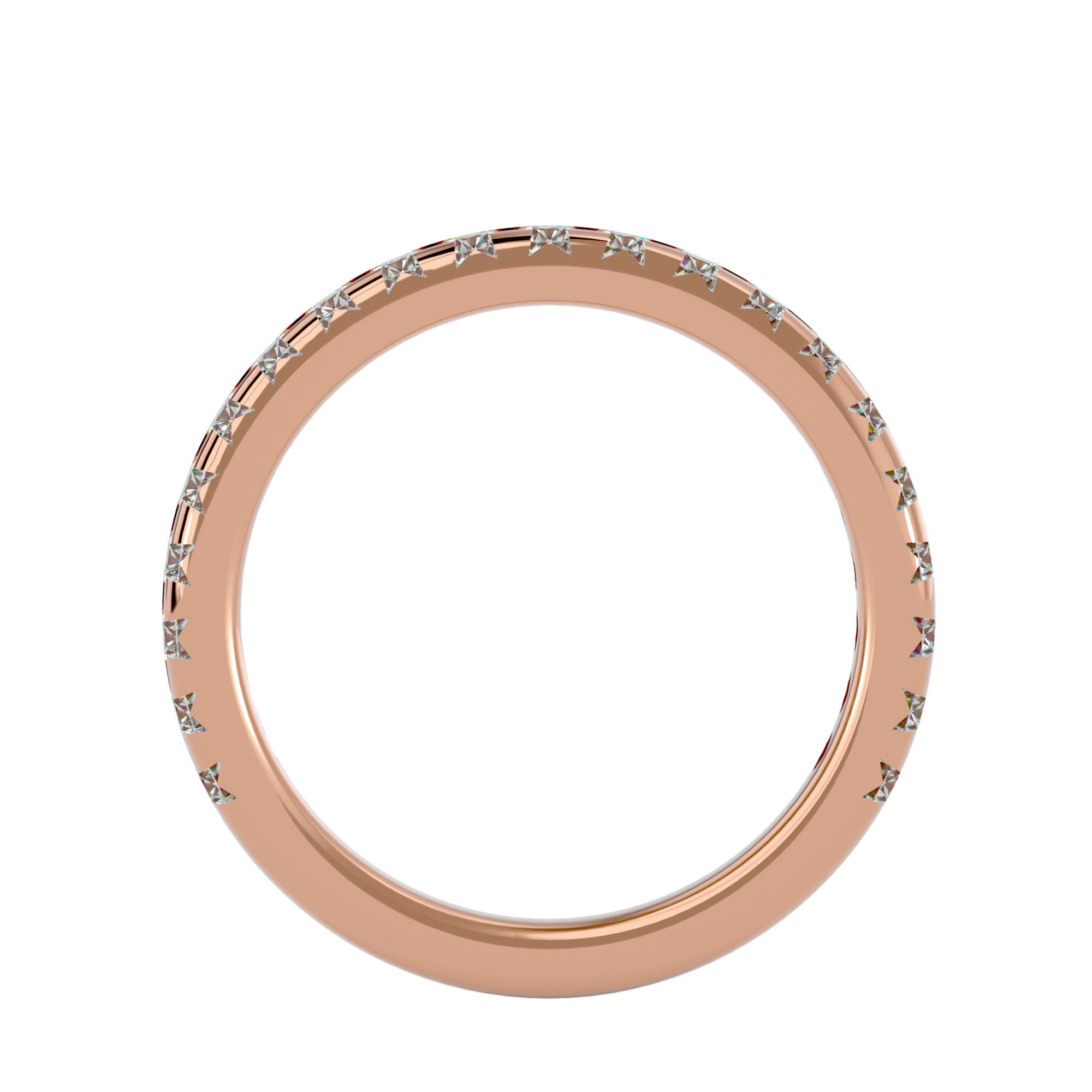 Eternity Band Diamond Ring with 360 View animation 3D print model_6