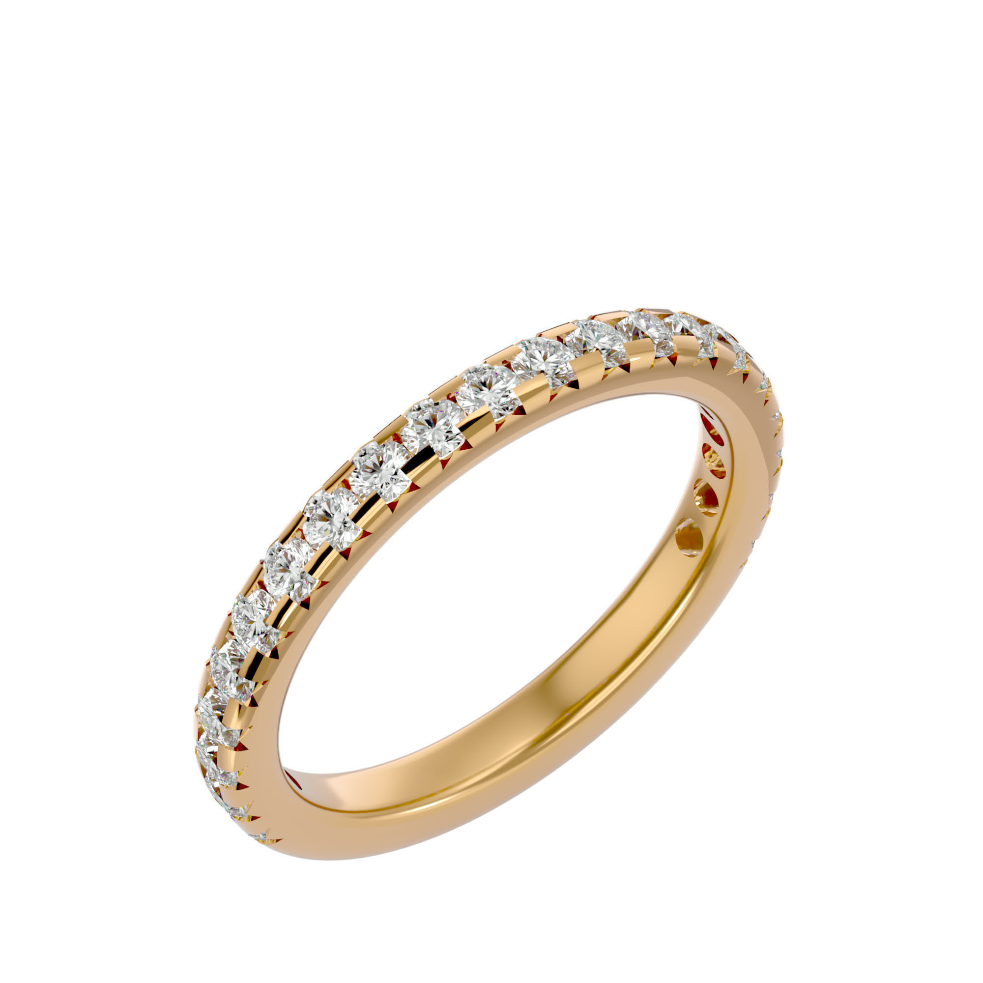 Eternity Band Diamond Ring with 360 View animation 3D print model_11