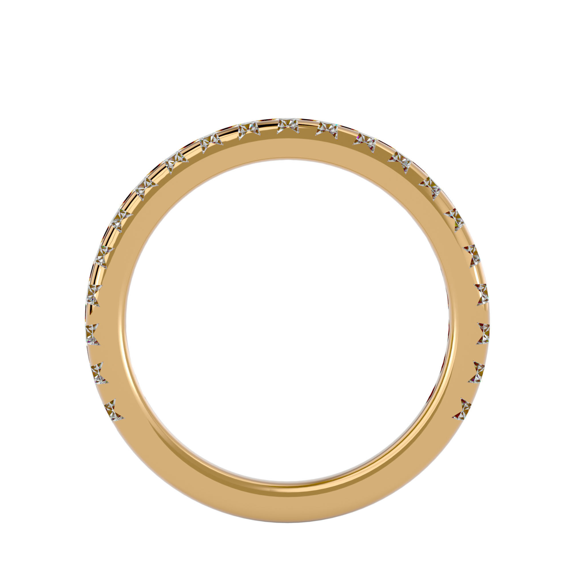 Eternity Band Diamond Ring with 360 View animation 3D print model_5