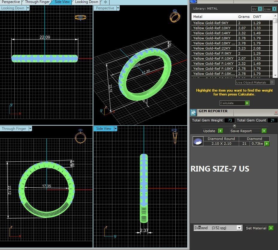 Eternity Band Diamond Ring with 360 View animation 3D print model_13