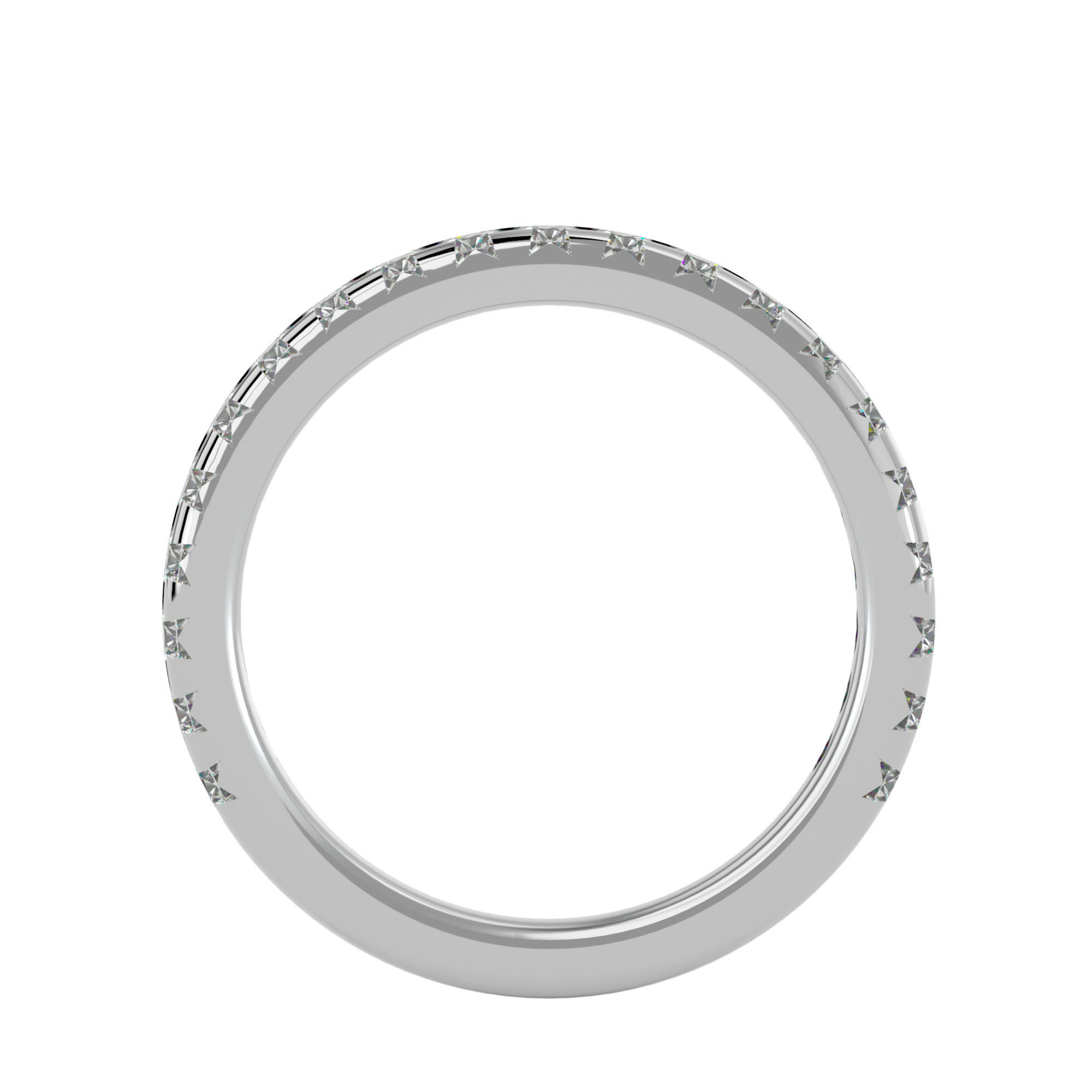 Eternity Band Diamond Ring with 360 View animation 3D print model_4