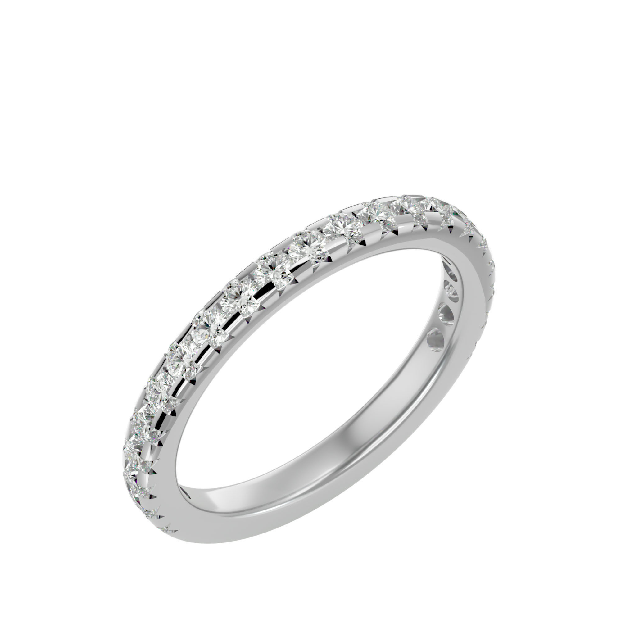 Eternity Band Diamond Ring with 360 View animation 3D print model_10