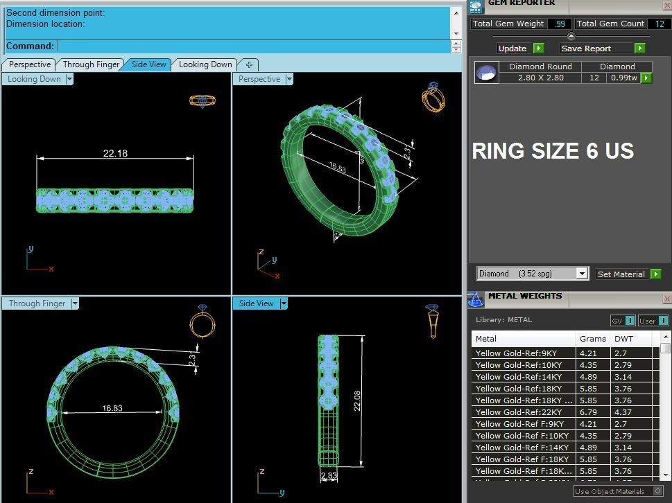 Eternity Band Diamond Ring with 360 View animation 3D print model_4