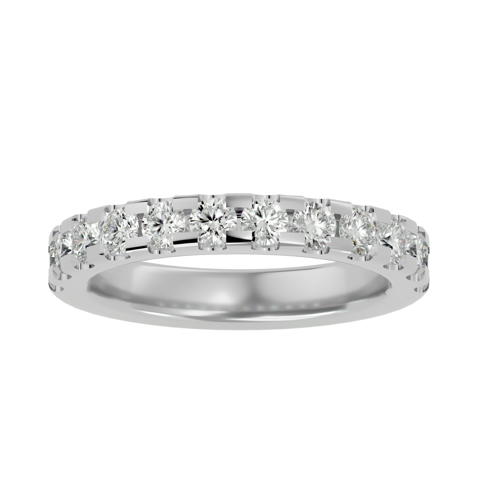Eternity Band Diamond Ring with 360 View animation 3D print model_3