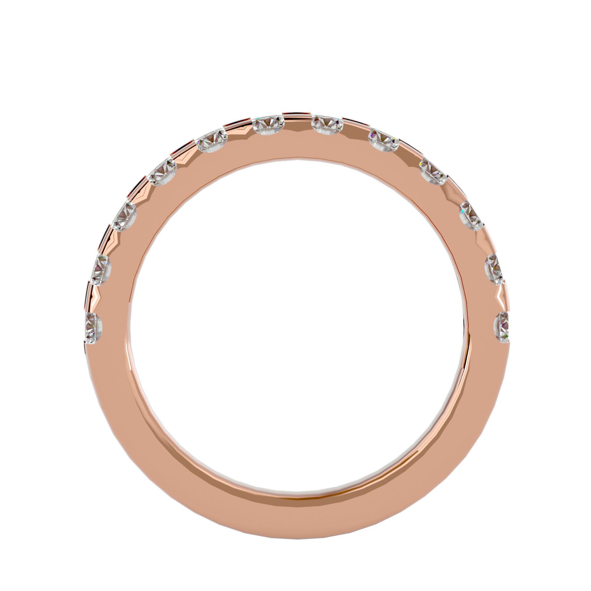 Eternity Band Diamond Ring with 360 View animation 3D print model_7