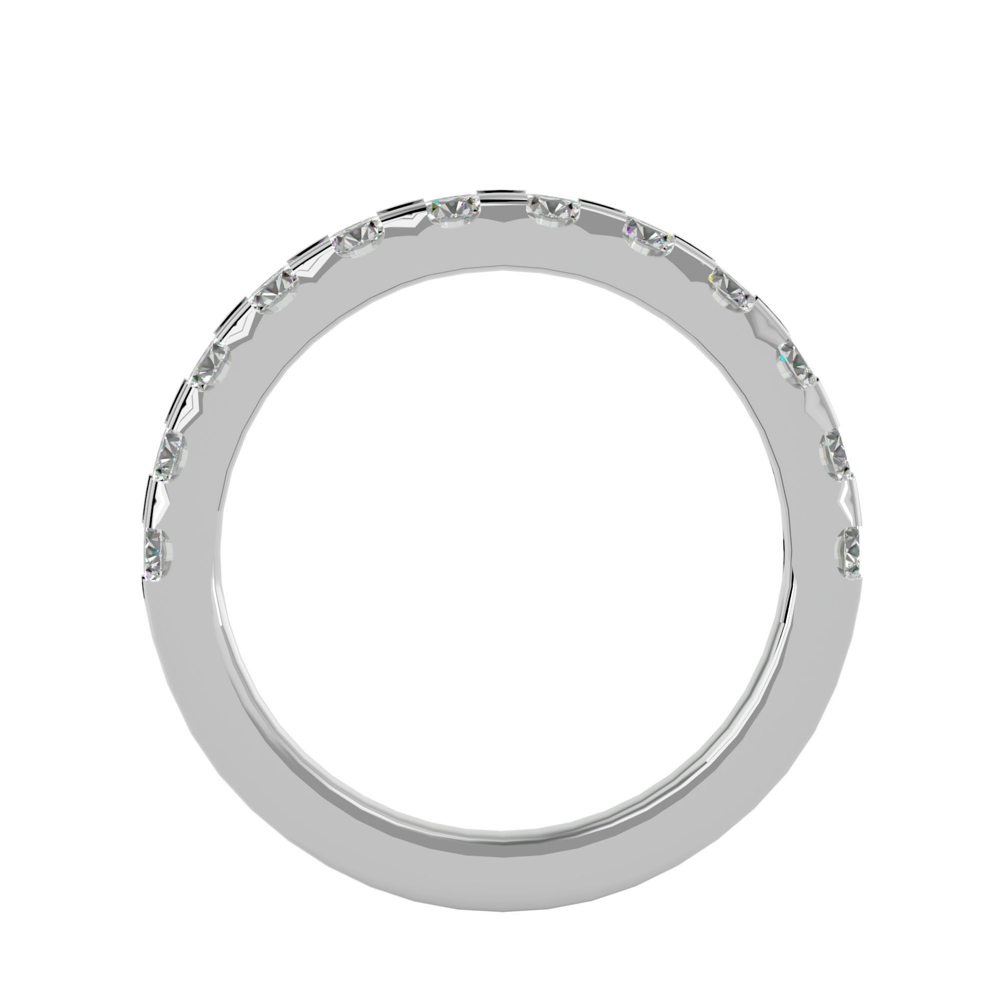 Eternity Band Diamond Ring with 360 View animation 3D print model_5