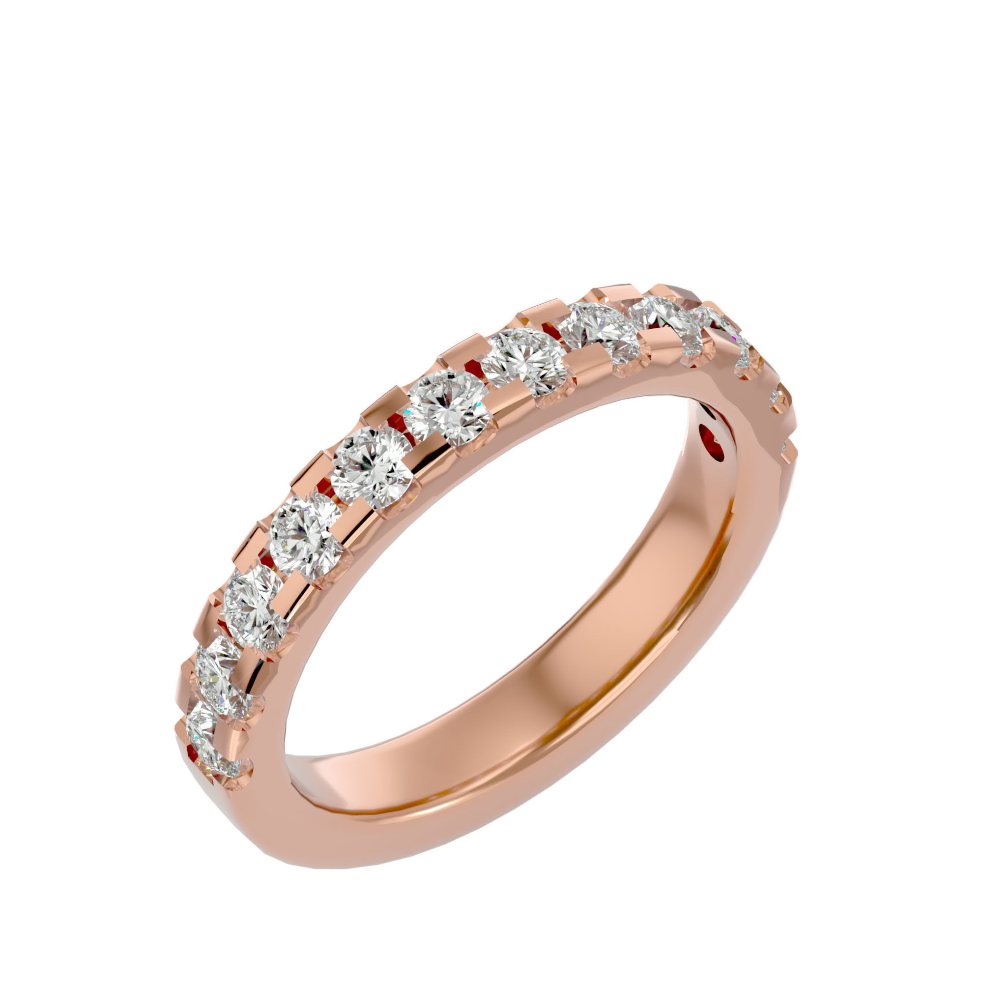 Eternity Band Diamond Ring with 360 View animation 3D print model_13