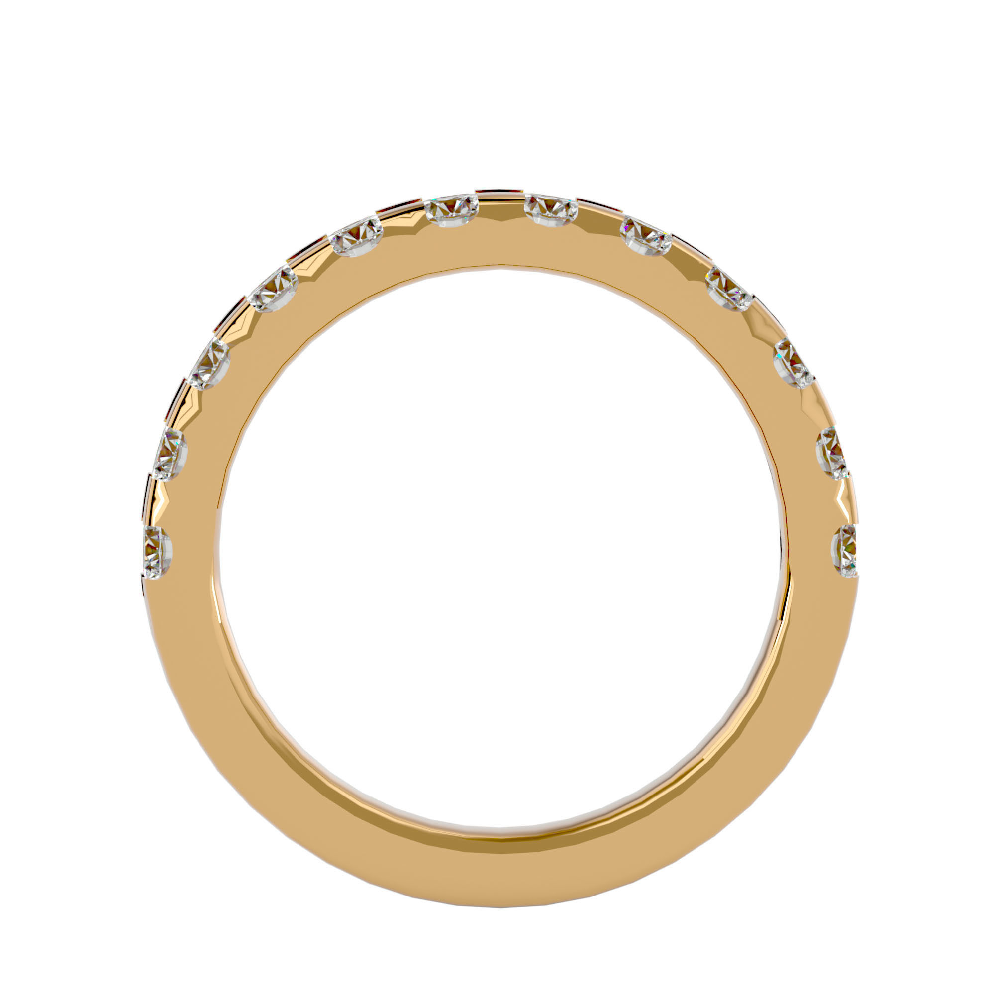 Eternity Band Diamond Ring with 360 View animation 3D print model_6