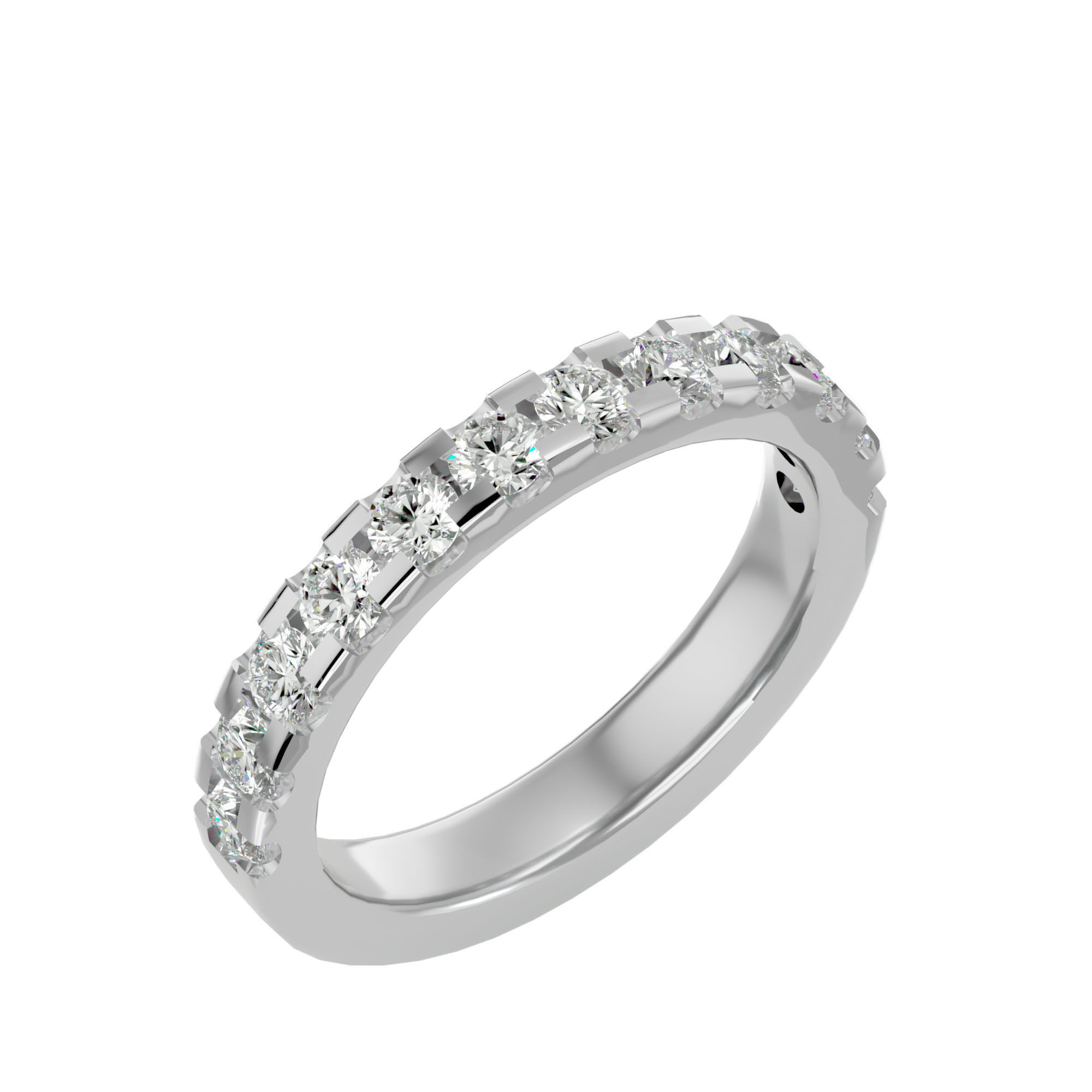 Eternity Band Diamond Ring with 360 View animation 3D print model_11