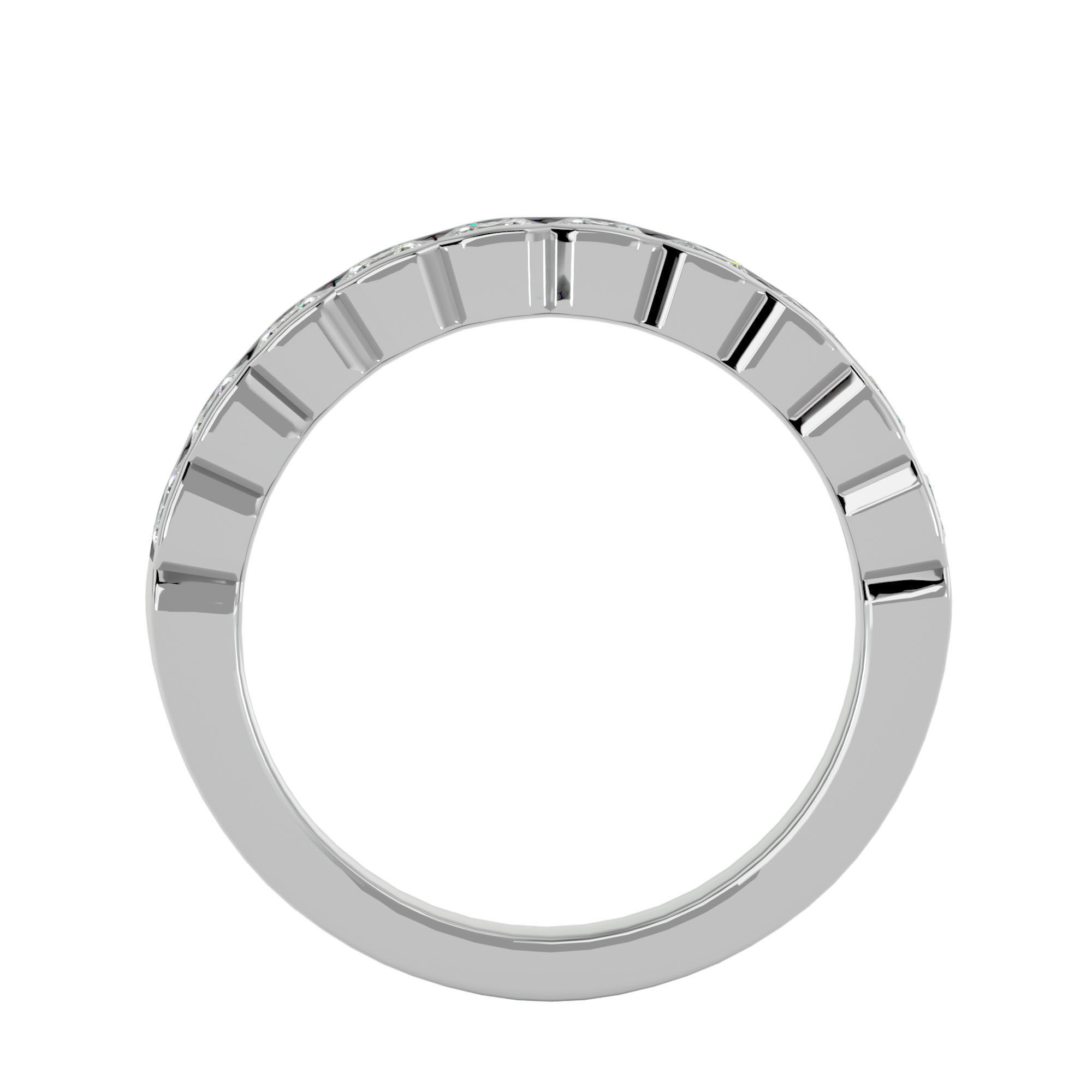 Eternity Band Diamond Ring with 360 View animation 3D print model_4