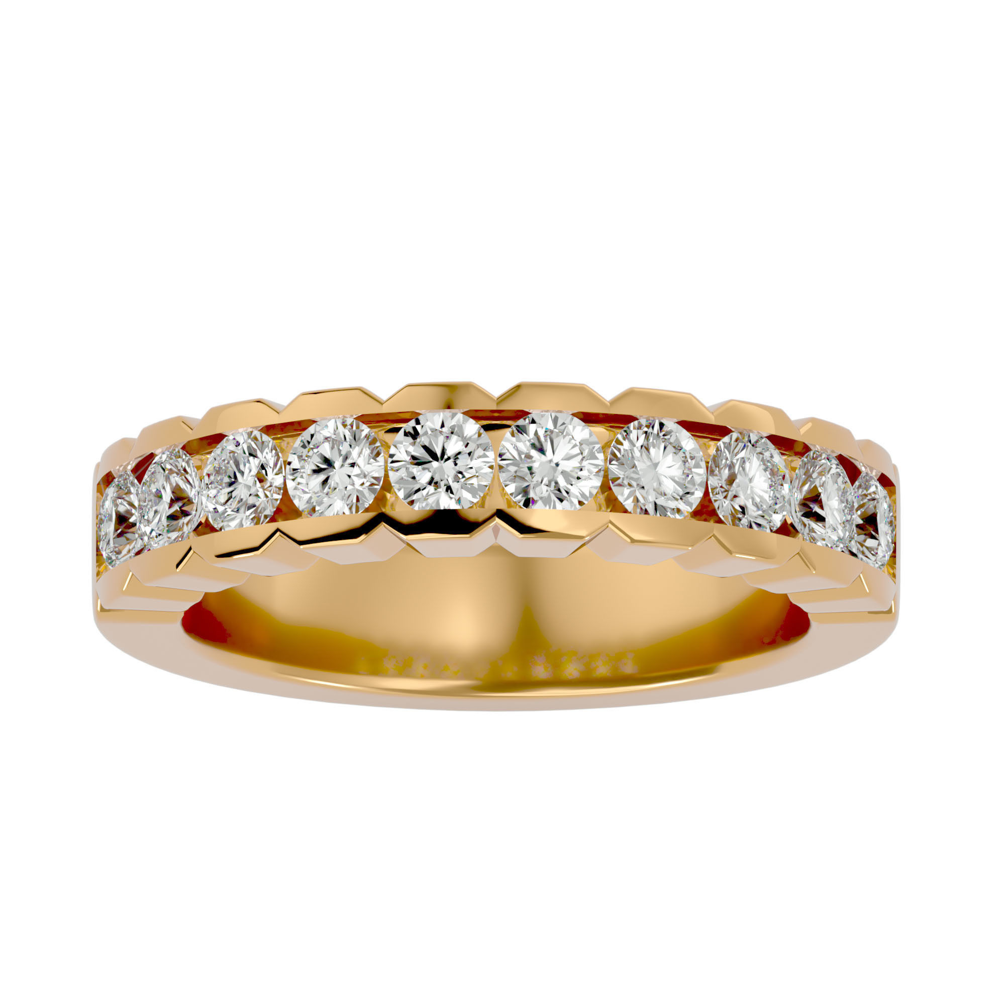 Eternity Band Diamond Ring with 360 View animation 3D print model_2