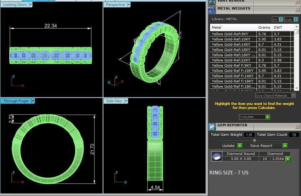 Eternity Band Diamond Ring with 360 View animation 3D print model_8