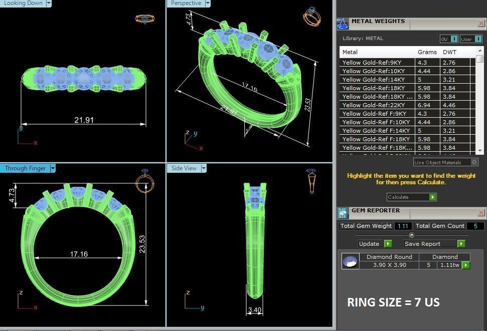 Eternity Band Diamond Ring with 360 View animation 3D print model_4