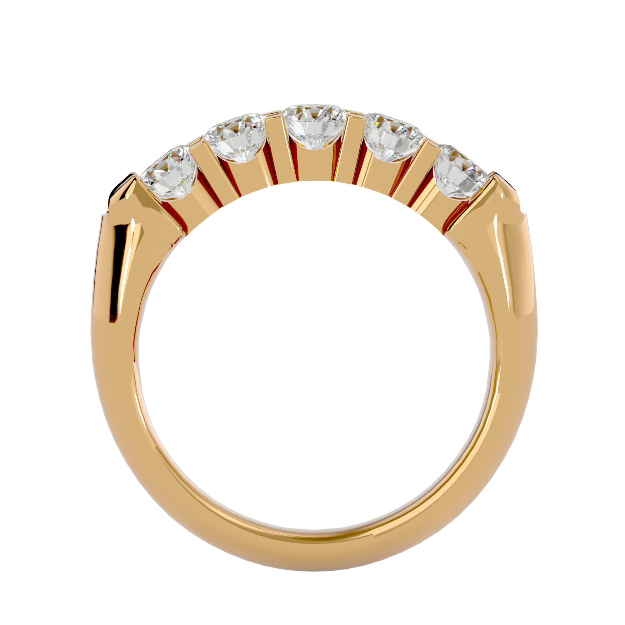 Eternity Band Diamond Ring with 360 View animation 3D print model_6