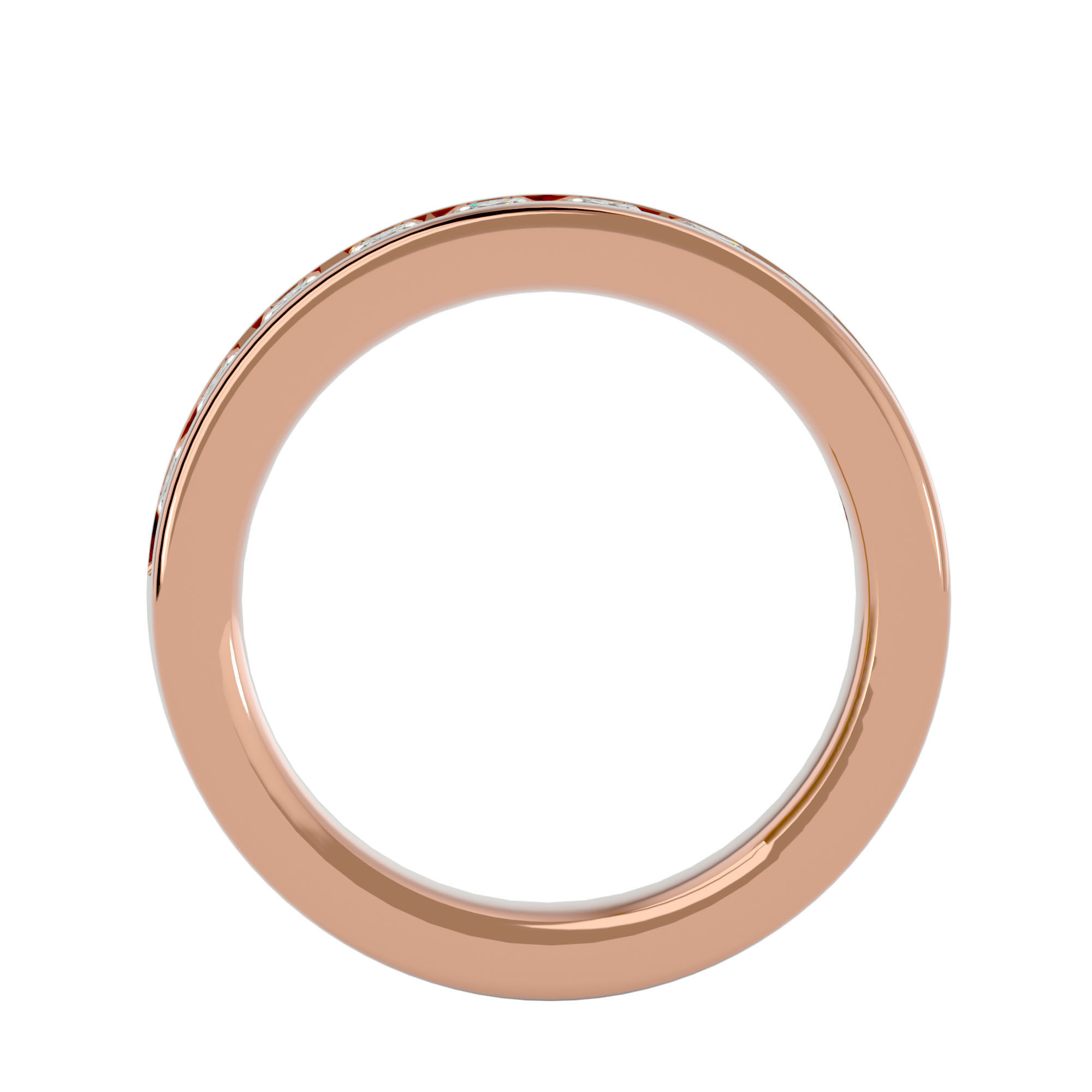 Eternity Band Diamond Ring with 360 View animation 3D print model_7