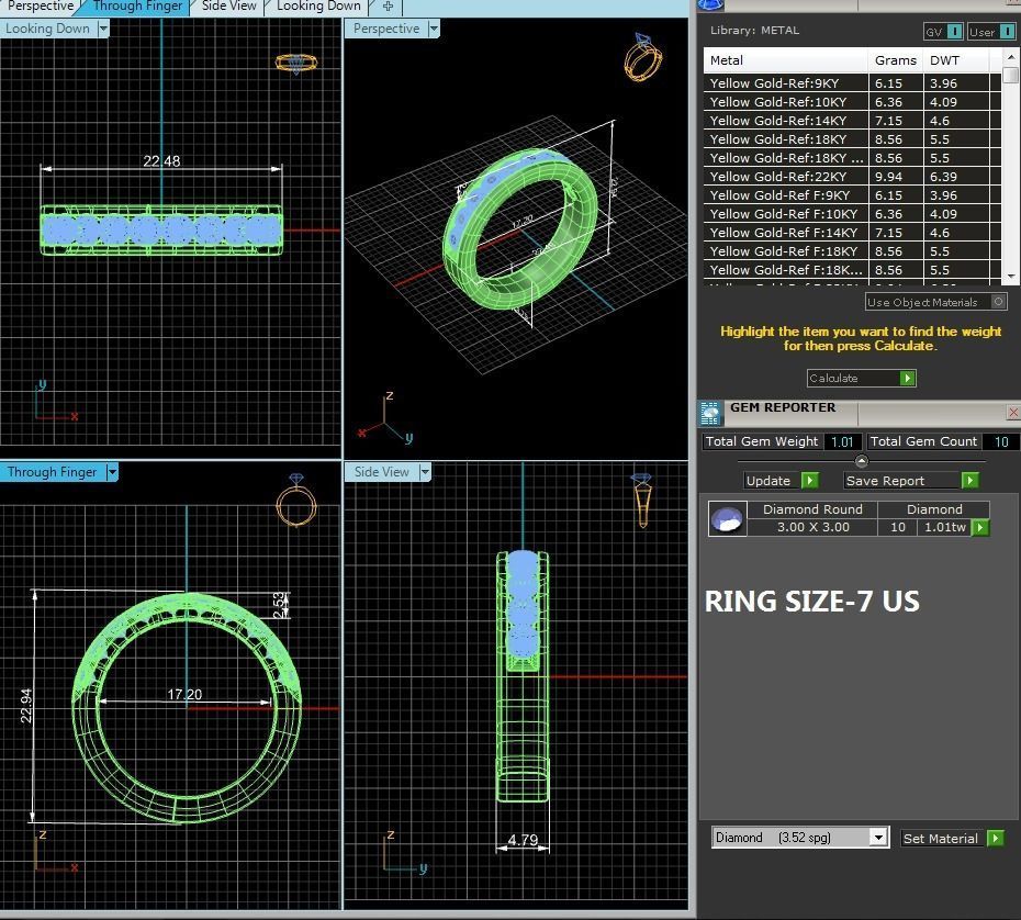 Eternity Band Diamond Ring with 360 View animation 3D print model_4