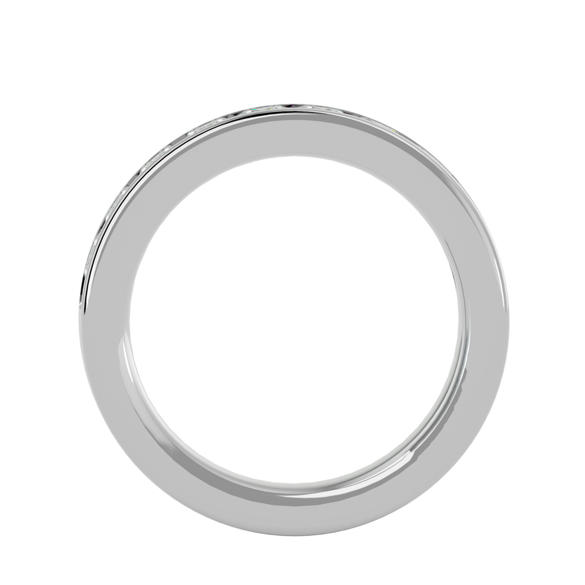 Eternity Band Diamond Ring with 360 View animation 3D print model_5