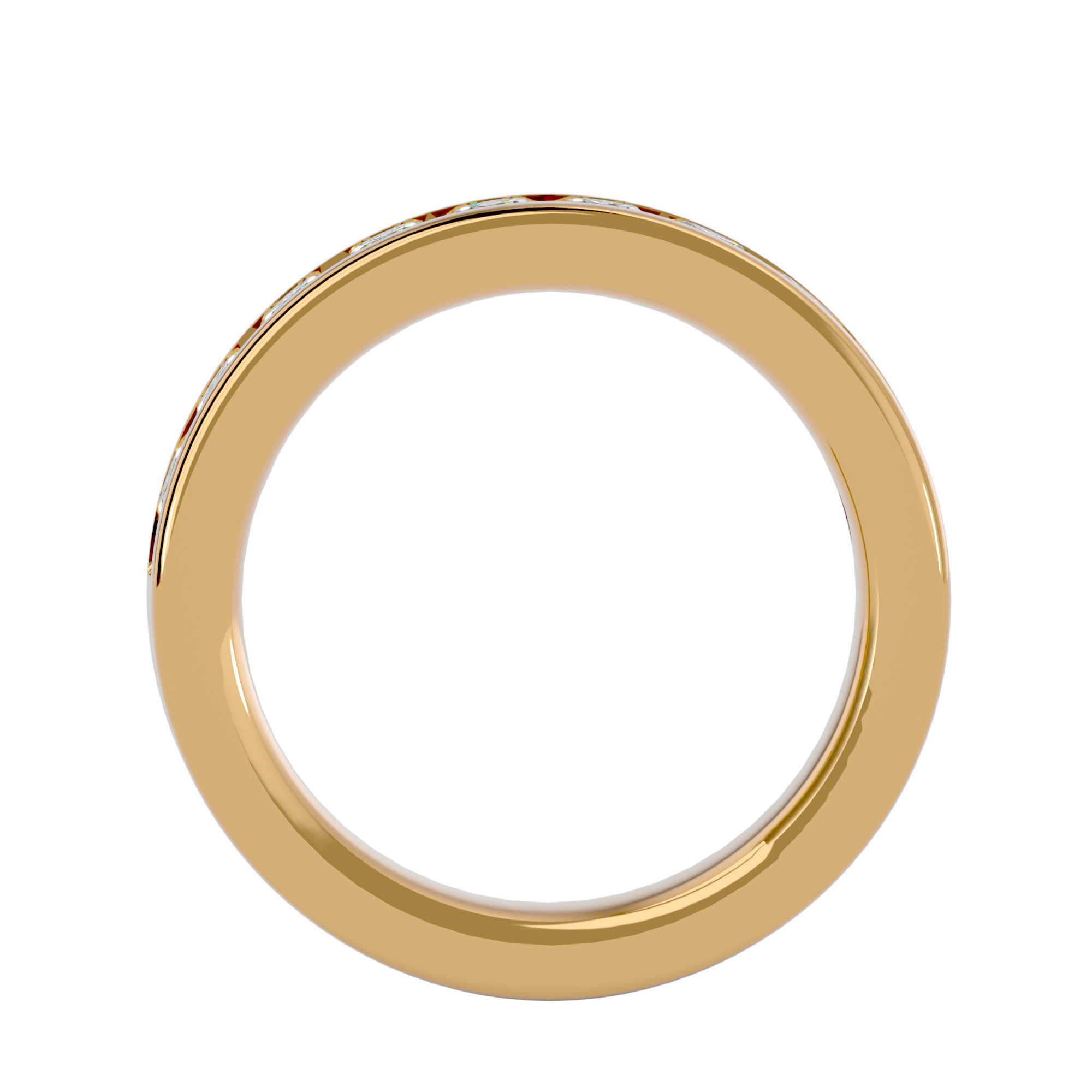 Eternity Band Diamond Ring with 360 View animation 3D print model_6