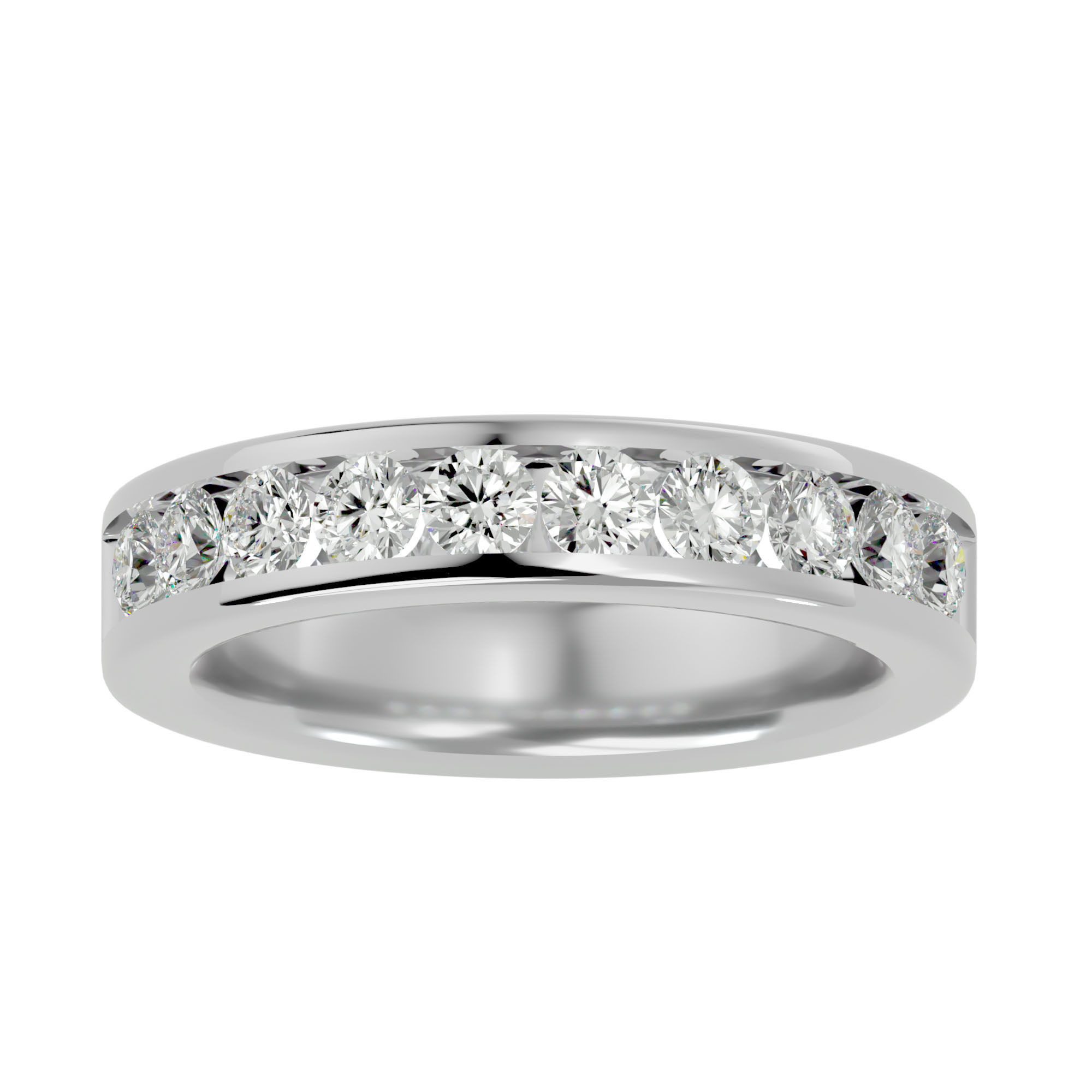 Eternity Band Diamond Ring with 360 View animation 3D print model_3