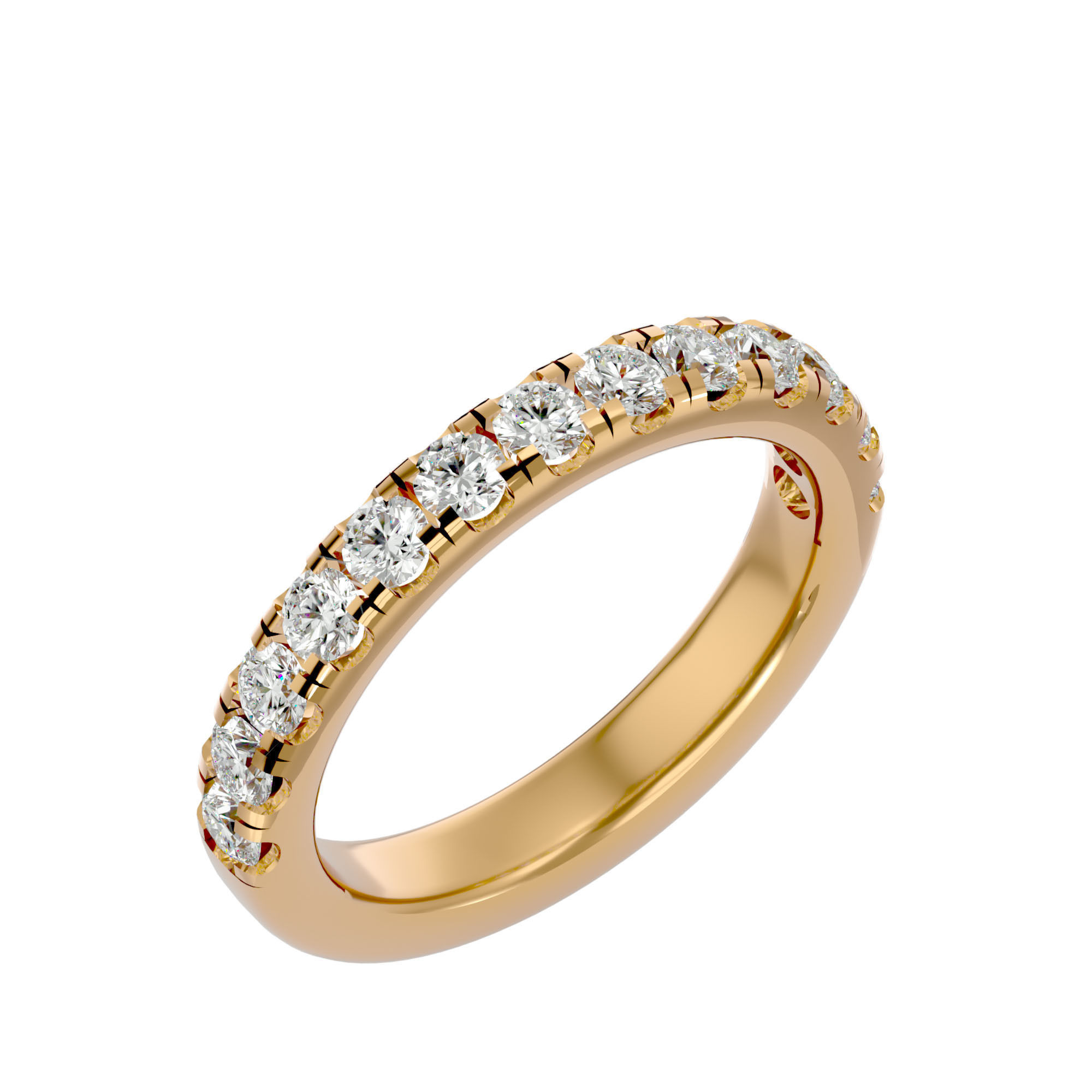 Eternity Band Diamond Ring with 360 View animation 3D print model_12