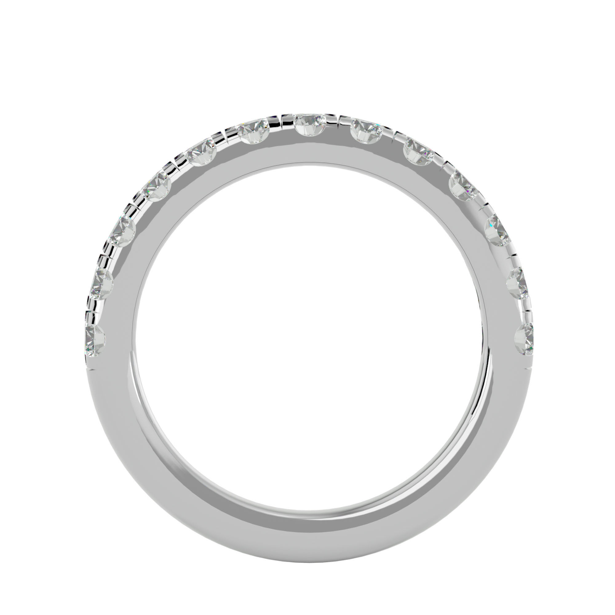 Eternity Band Diamond Ring with 360 View animation 3D print model_5