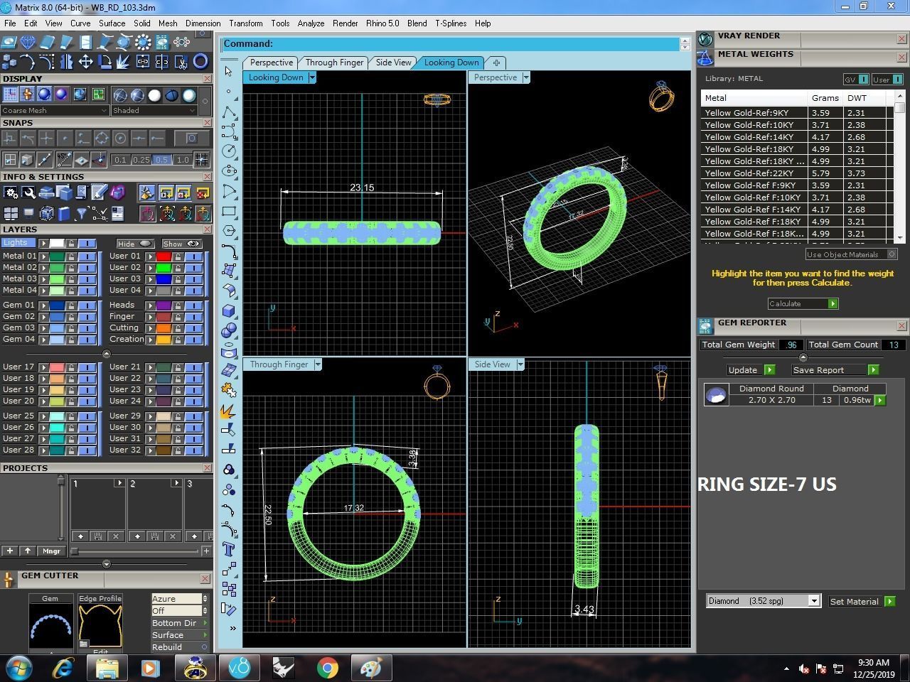 Eternity Band Diamond Ring with 360 View animation 3D print model_4
