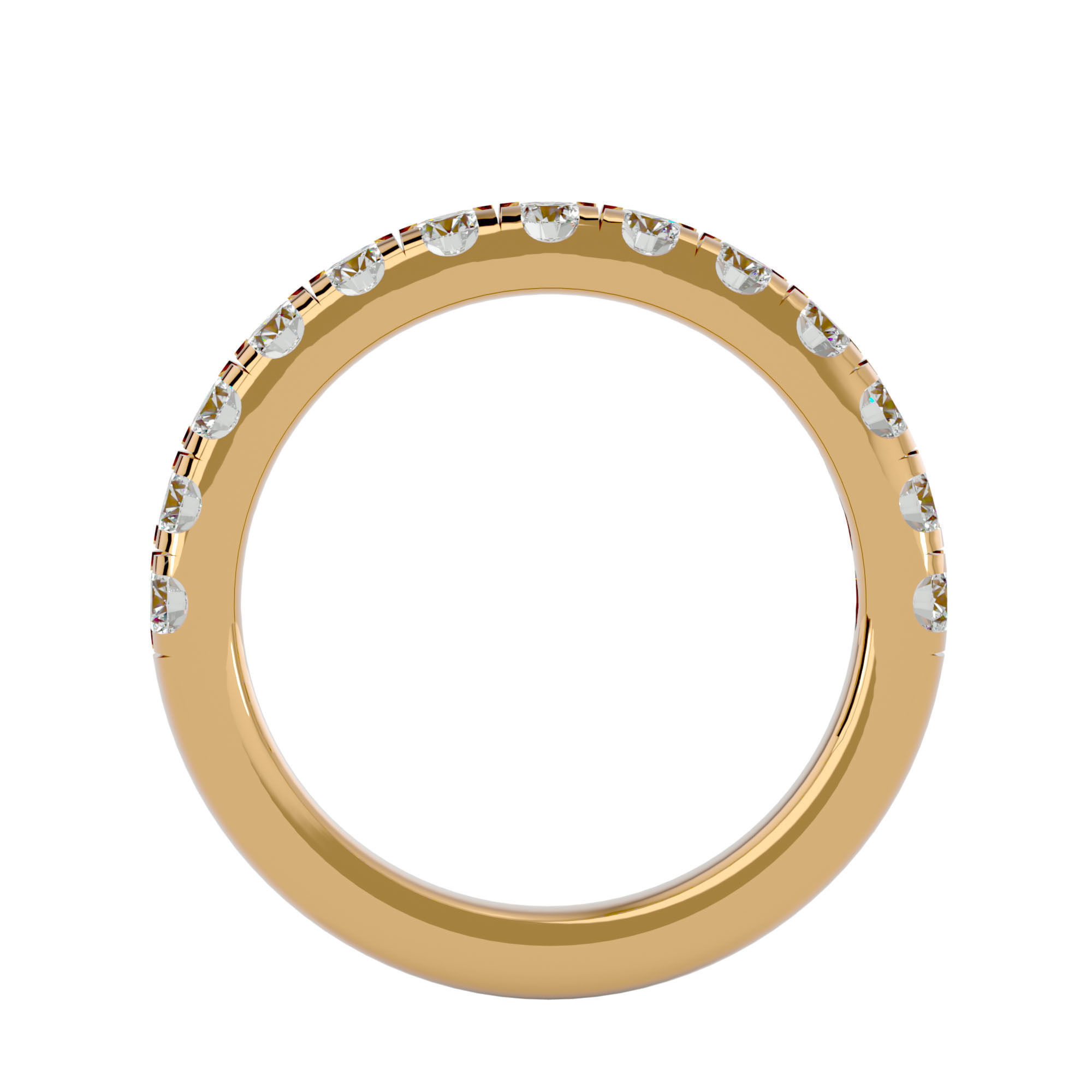 Eternity Band Diamond Ring with 360 View animation 3D print model_6