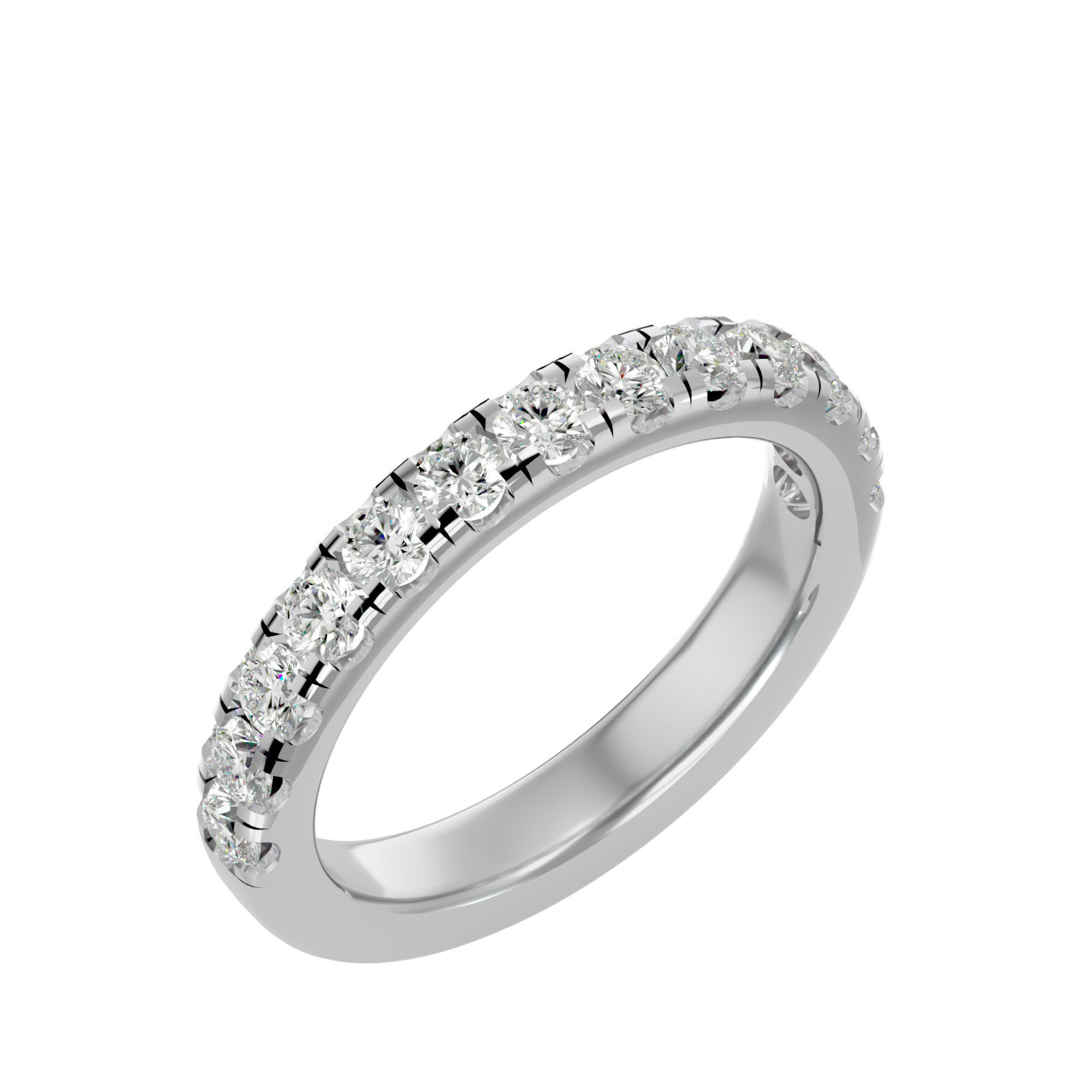 Eternity Band Diamond Ring with 360 View animation 3D print model_11