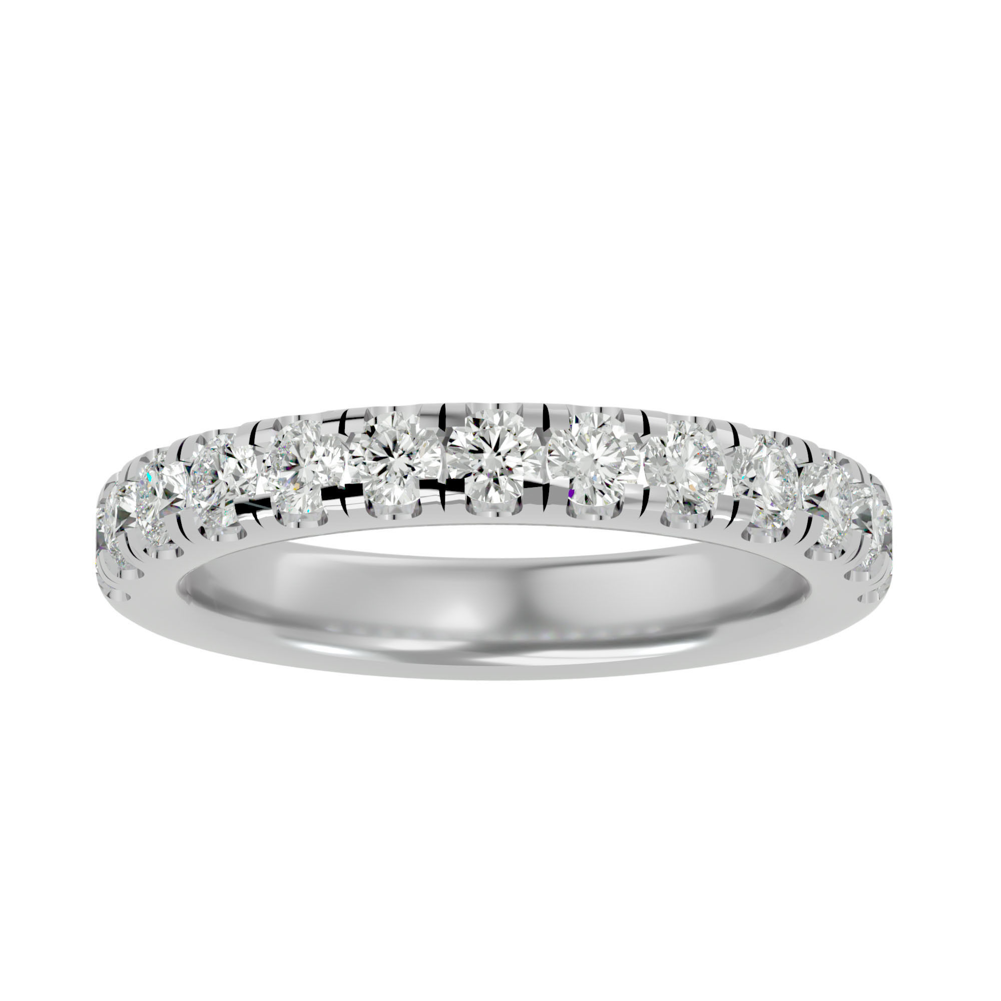 Eternity Band Diamond Ring with 360 View animation 3D print model_3