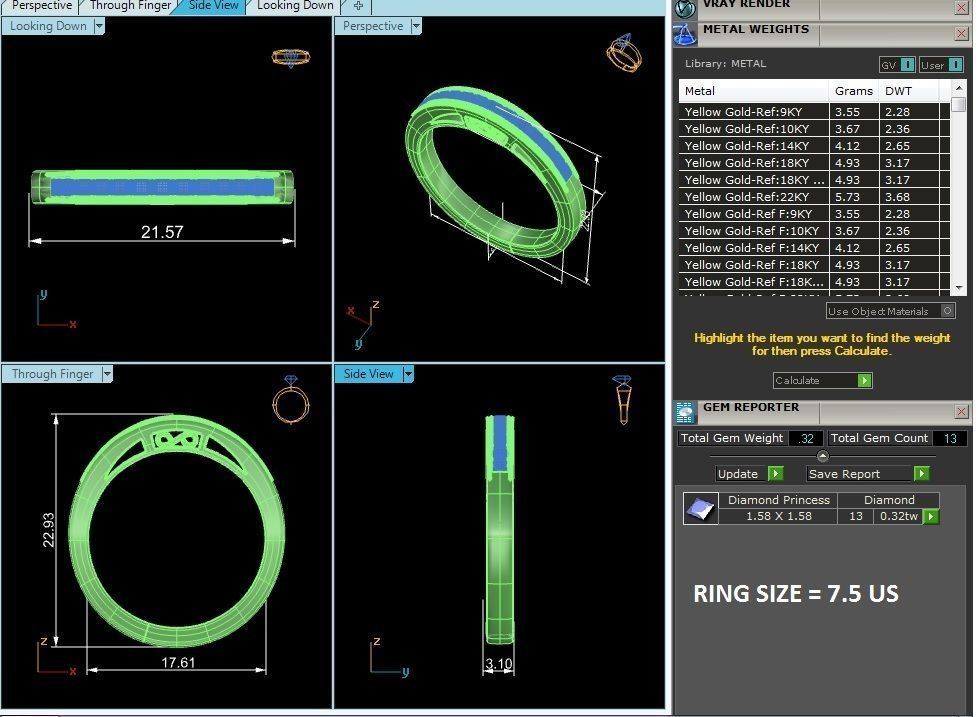 Eternity Band Diamond Ring with 360 View animation 3D print model_4
