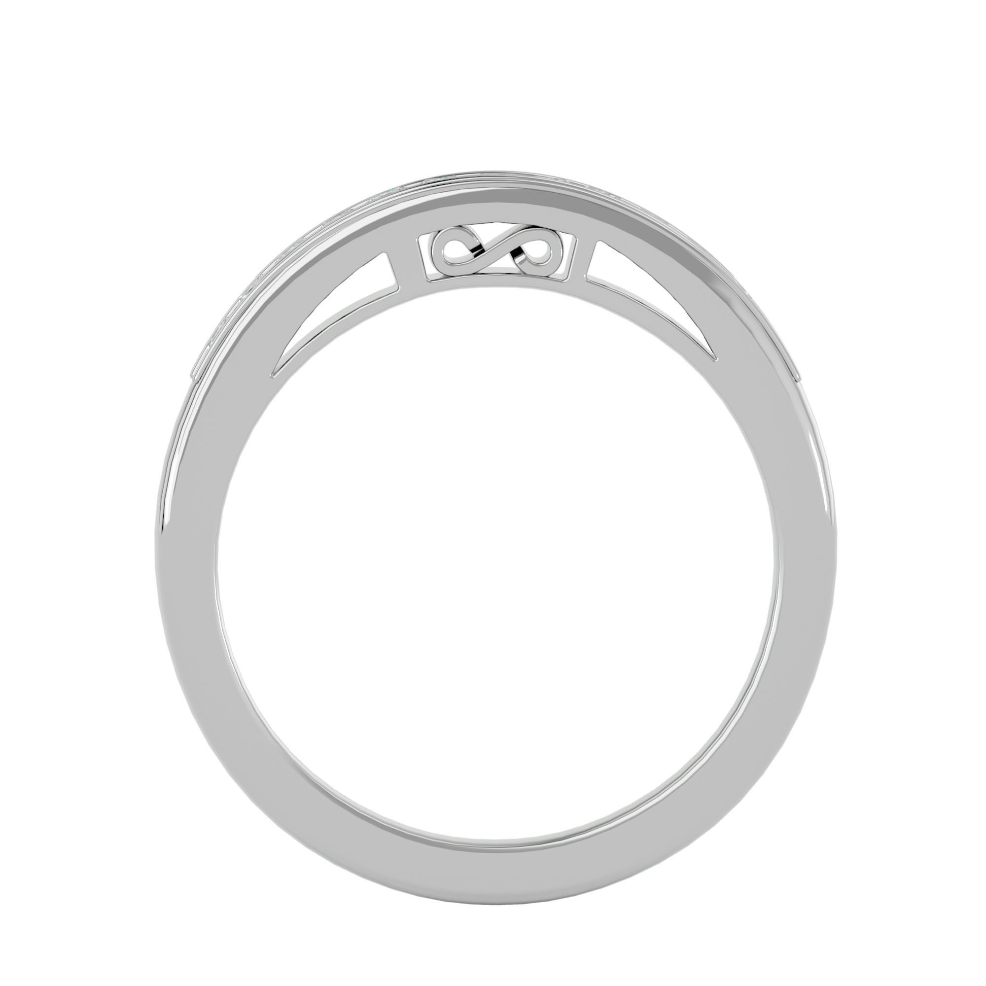 Eternity Band Diamond Ring with 360 View animation 3D print model_5