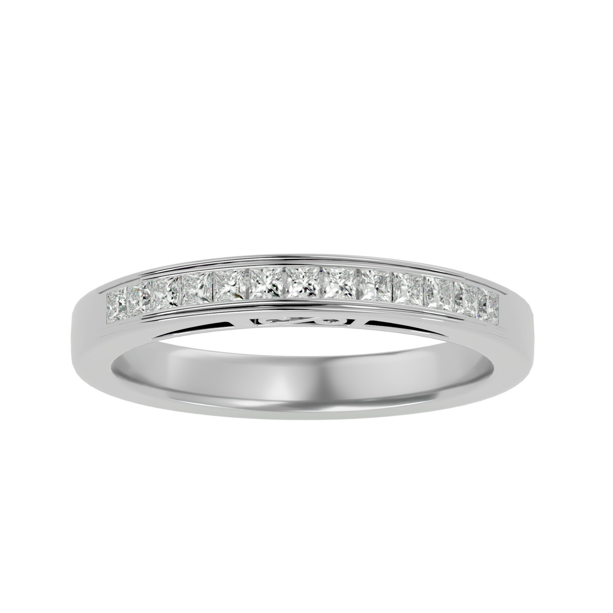 Eternity Band Diamond Ring with 360 View animation 3D print model_3