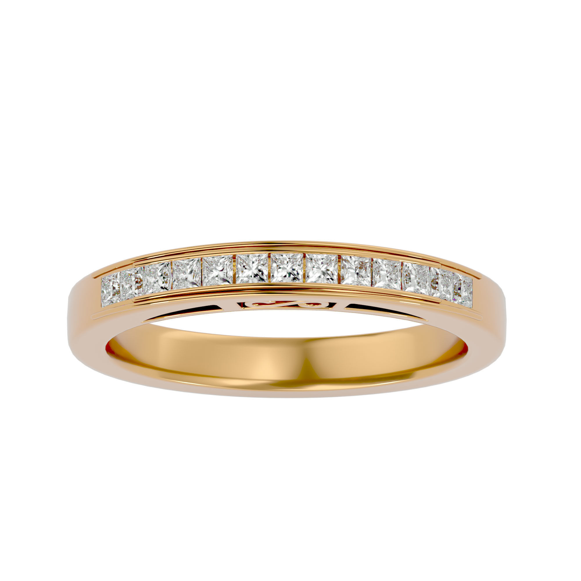 Eternity Band Diamond Ring with 360 View animation 3D print model_2