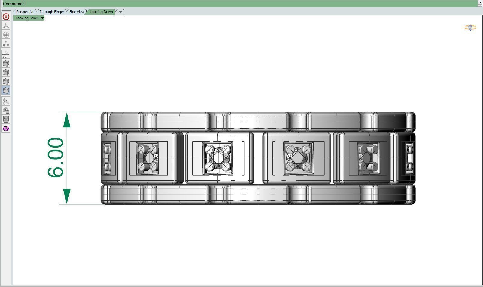 Diamond ring Cube  3D print model_6