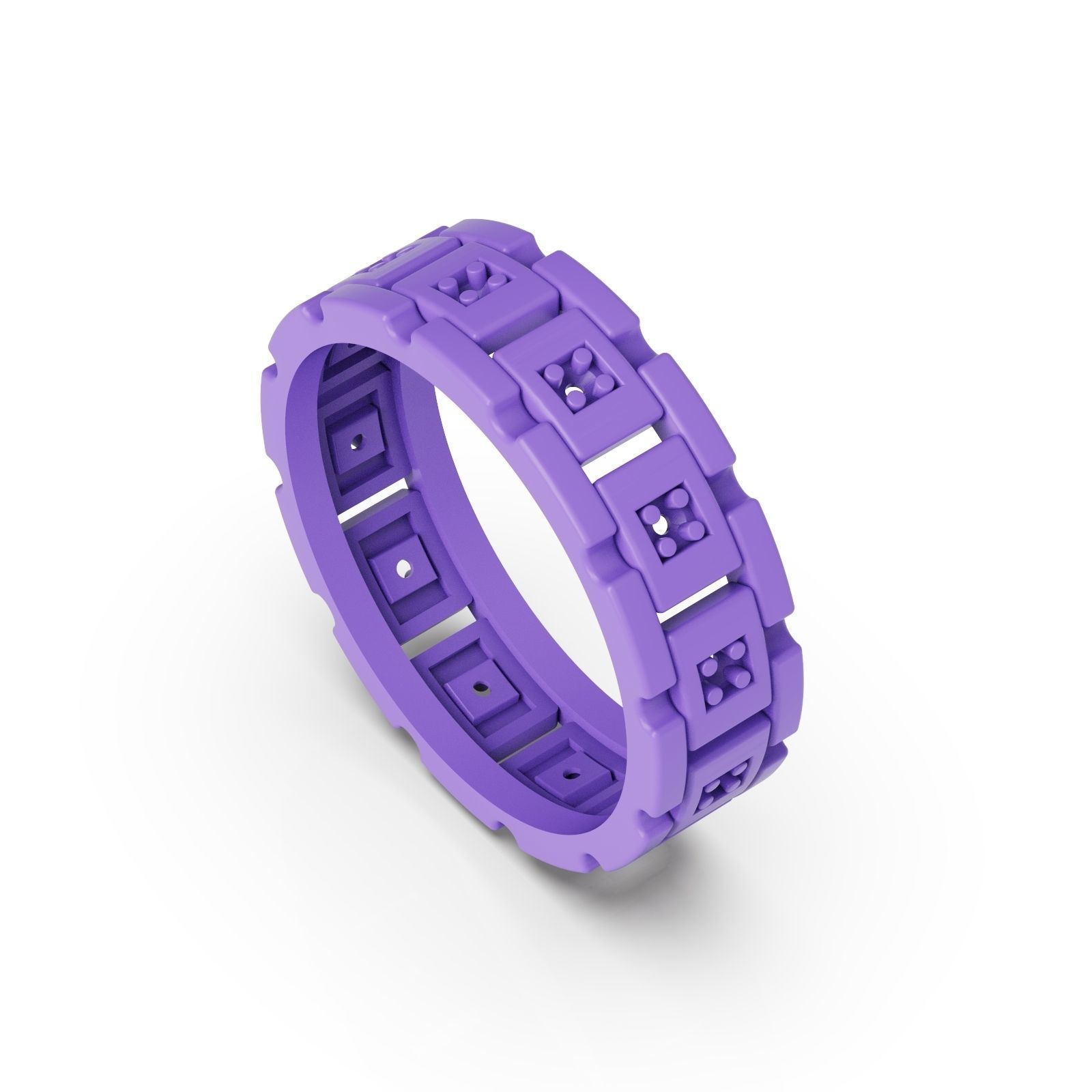 Diamond ring Cube  3D print model_1