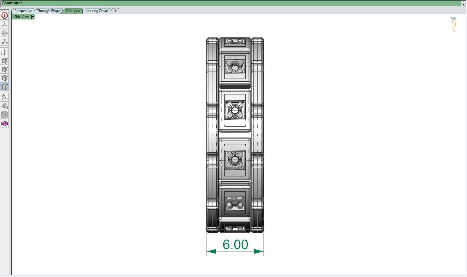 Diamond ring Cube  3D print model_8