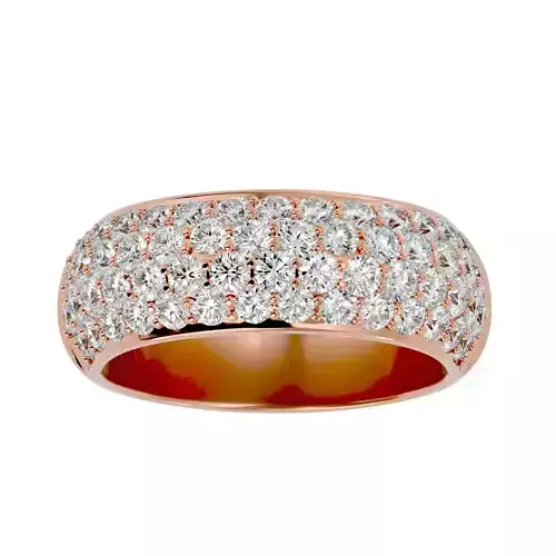 Eternity Band Diamond Ring with 360 View animation 3D print model